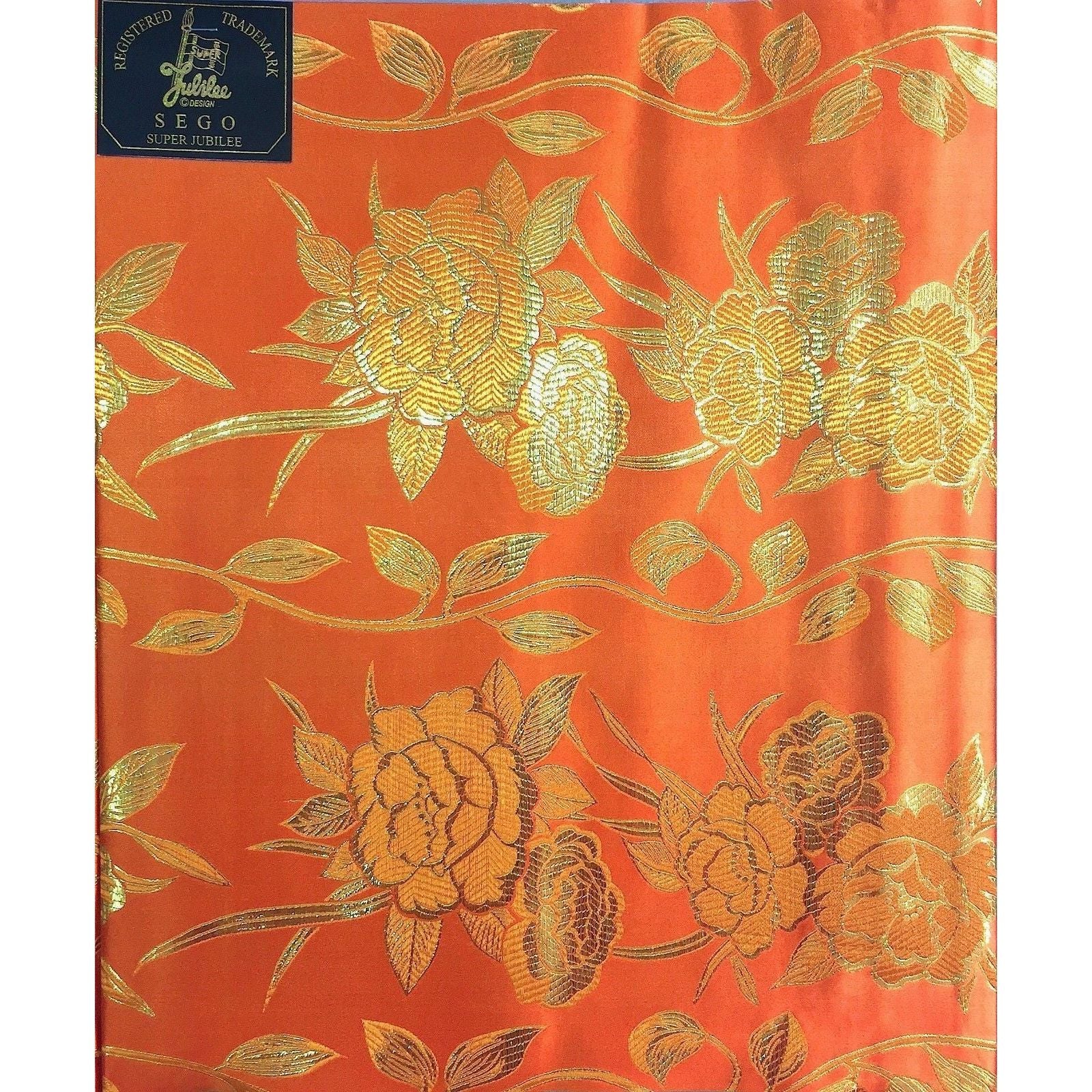 Foulard tissu wax orange