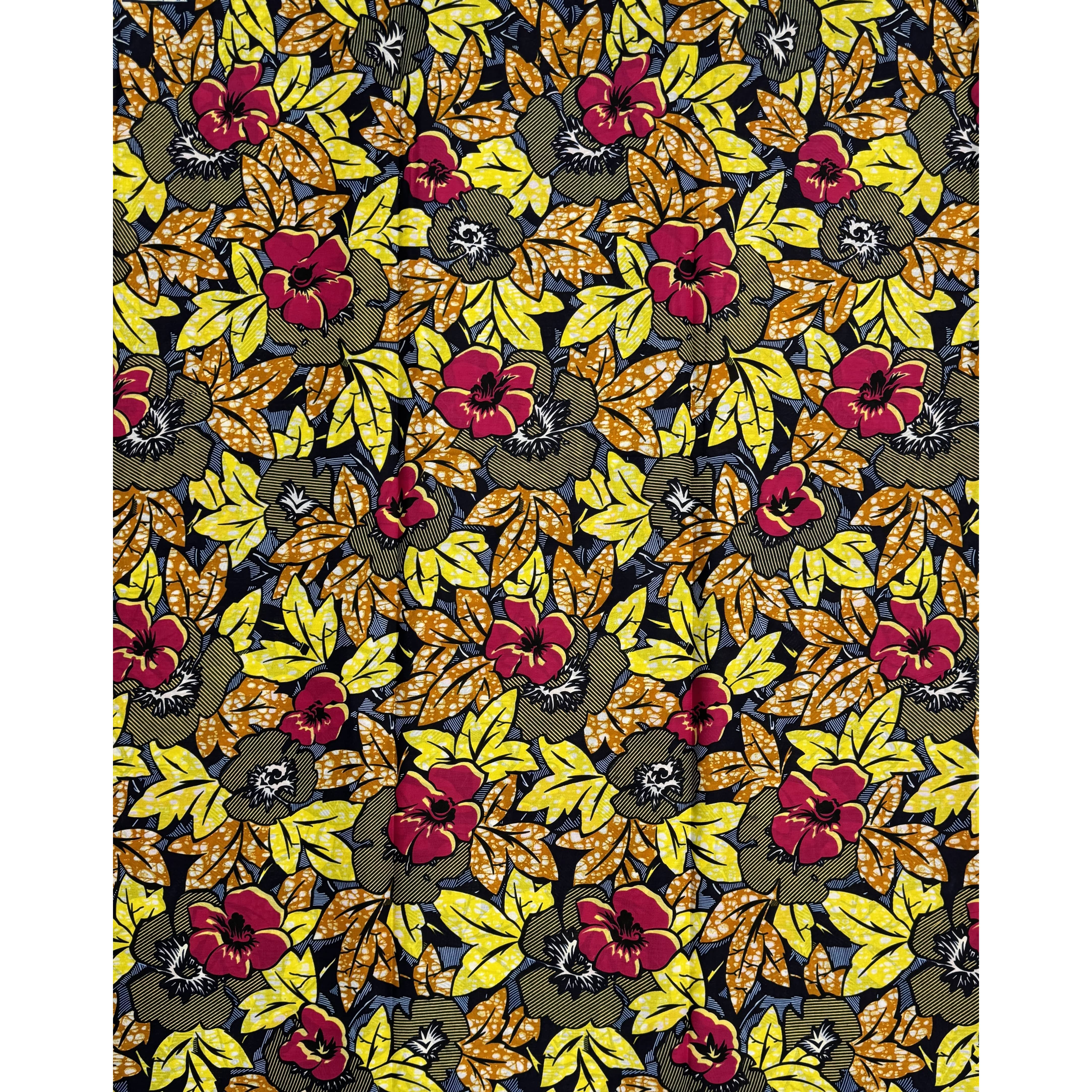 African Wax Pagne - Fabric 6 Yards 100% Cotton - MULTI