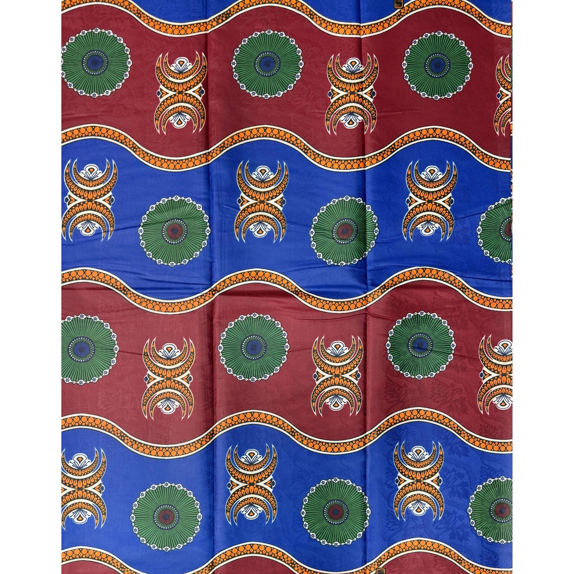 Bazin Wax Africain Bleu Roi 