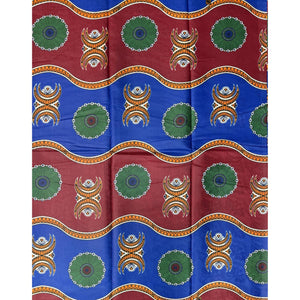 Bazin Wax Africain Bleu Roi 