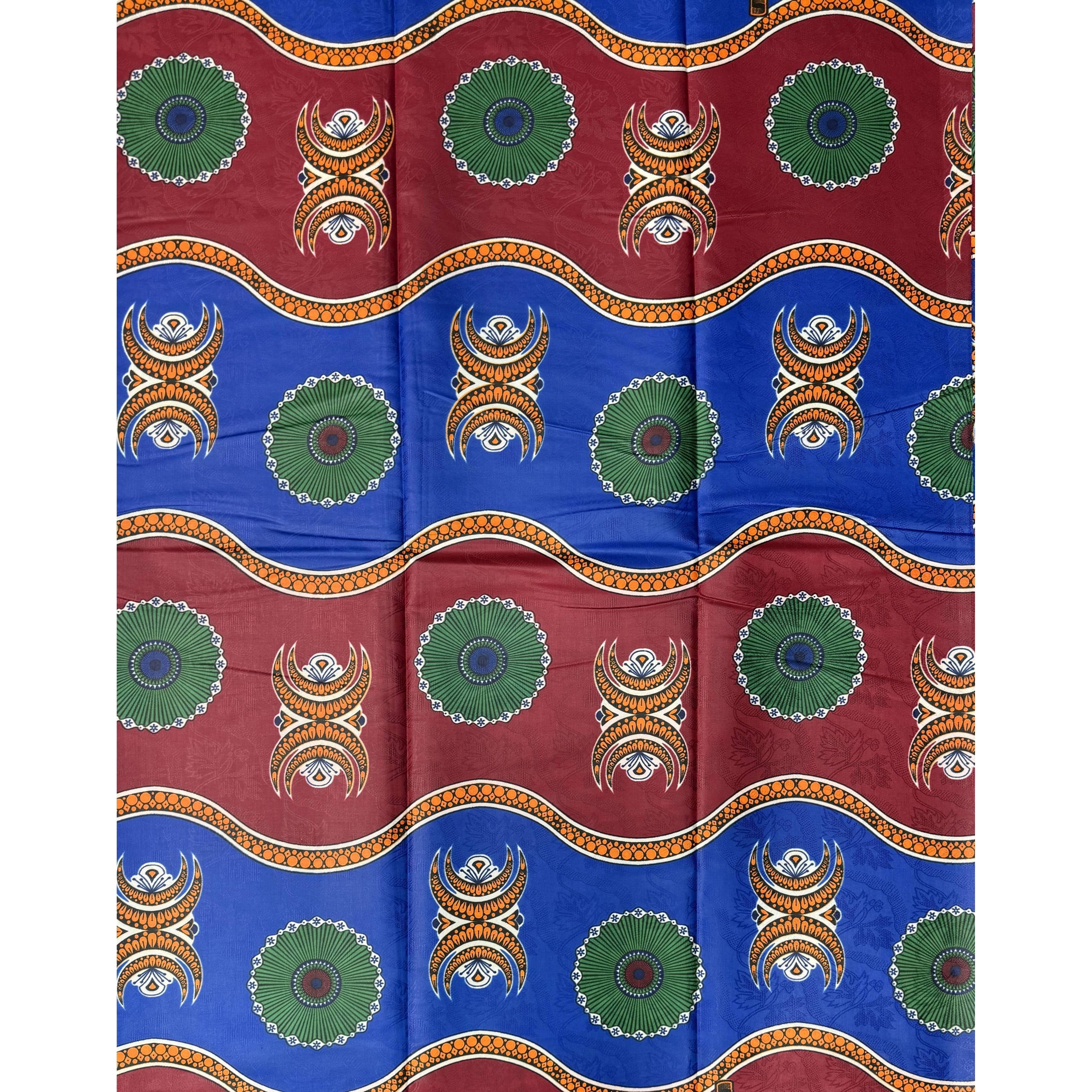 Bazin Wax Africain Bleu Roi 
