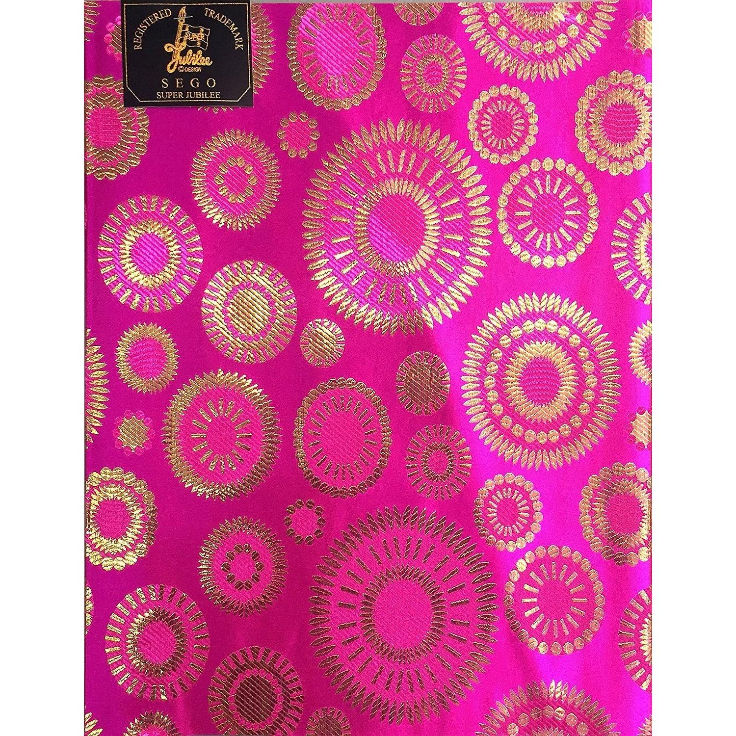 Foulard Wax rose fuchsia Sego Gele 