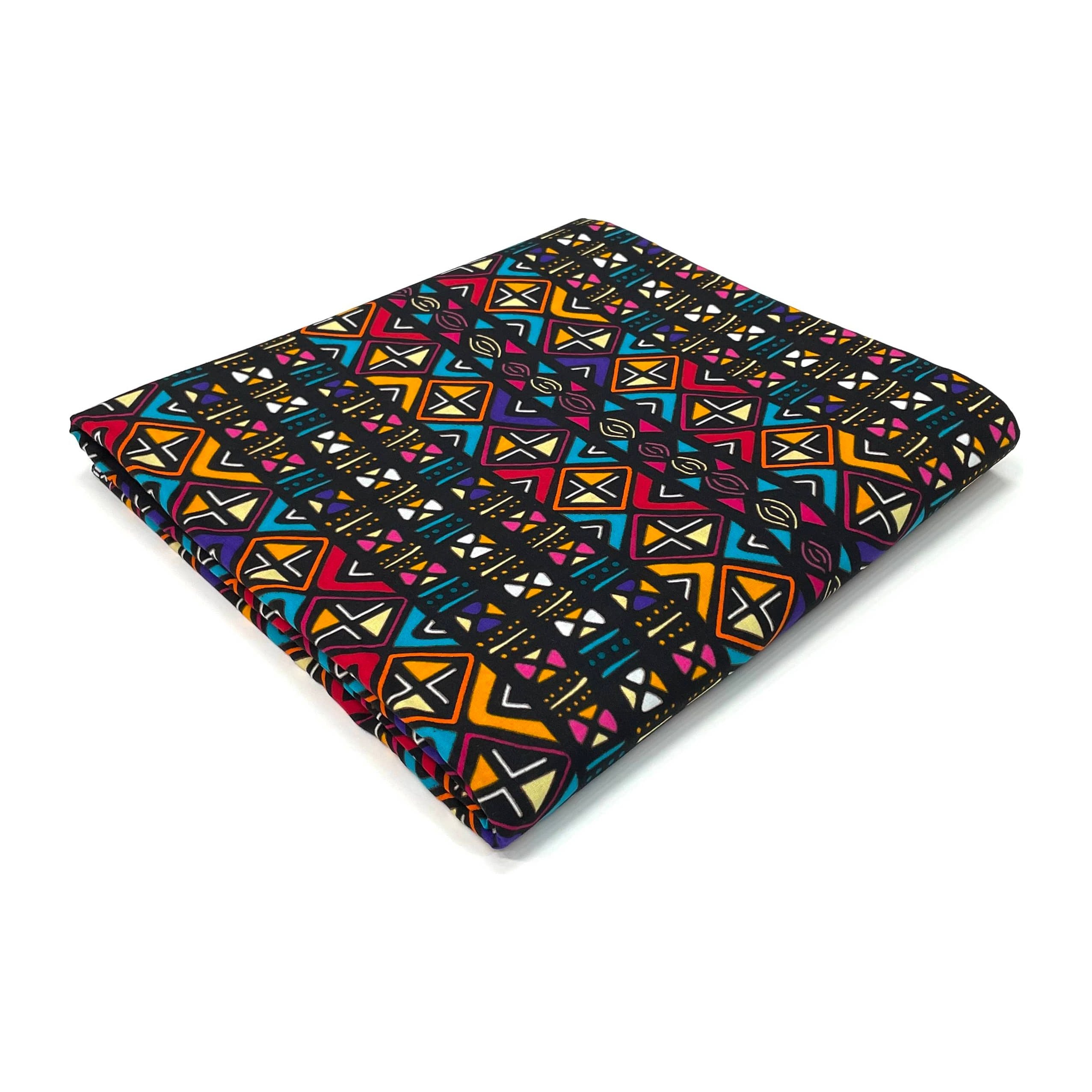 Wax Tissu Pagne Africain - Coupon 2 Yards 100% Coton - MULTI