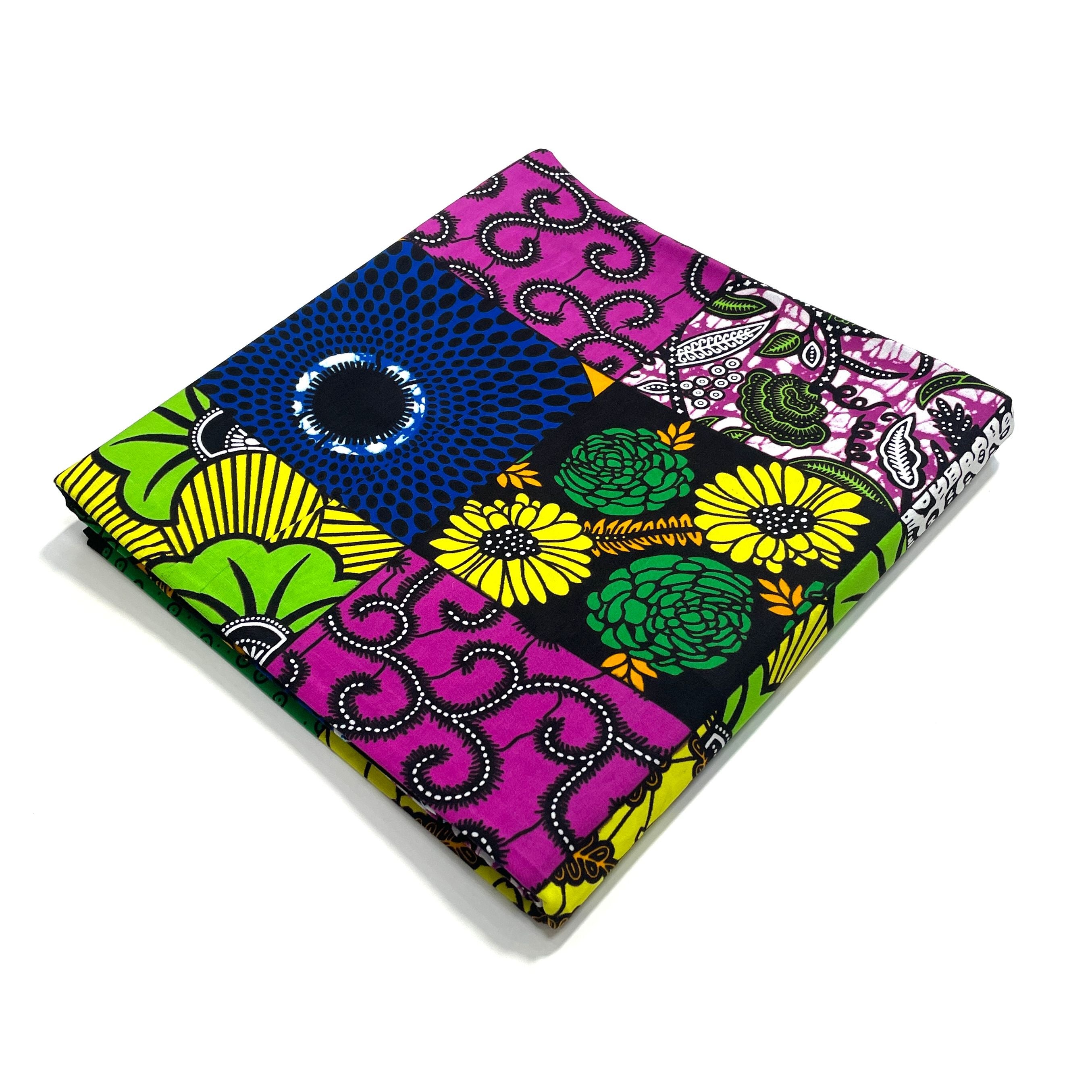 Wax Tissu Pagne Africain - Coupon 2 Yards 100% Coton - PATCHWORK