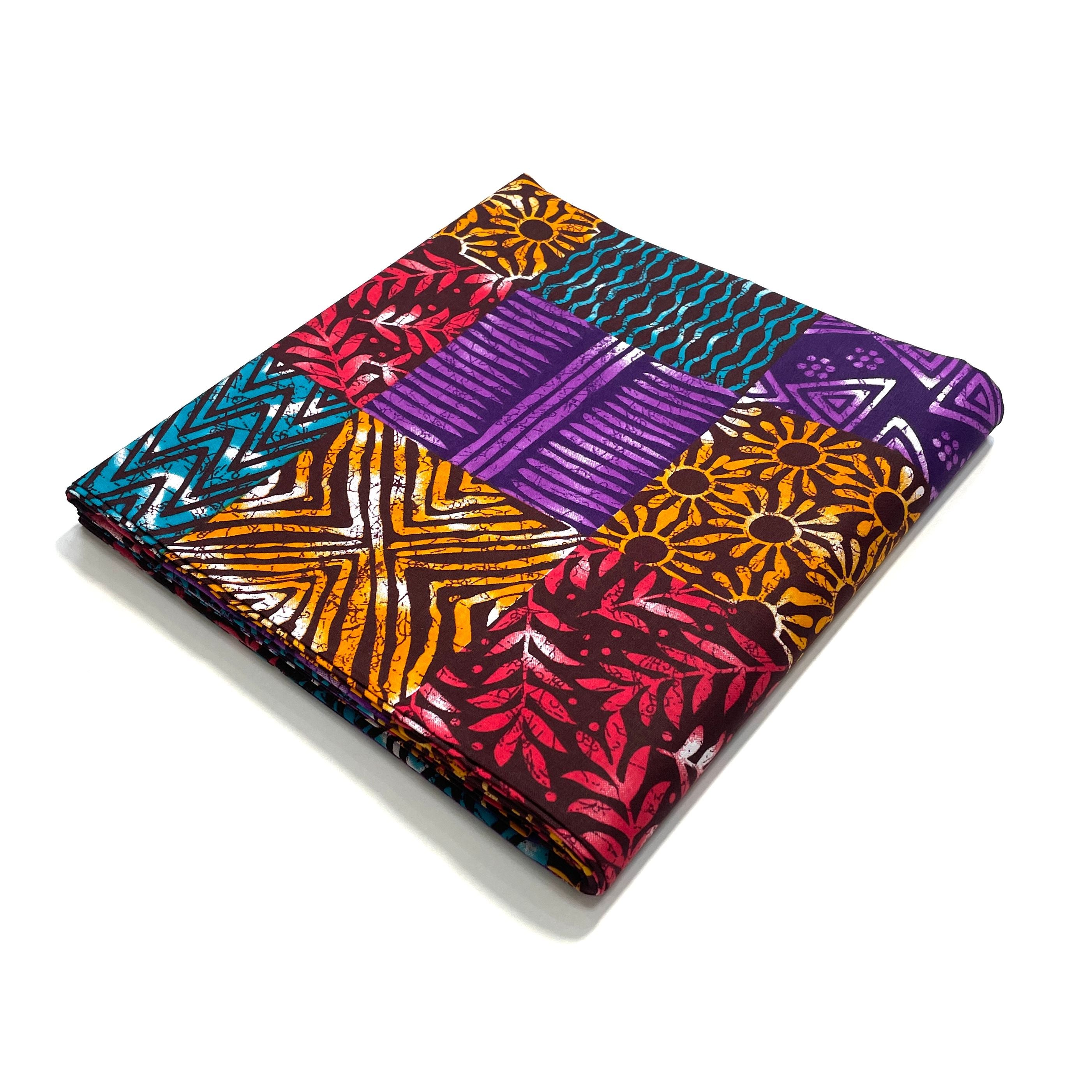 Wax Tissu Pagne Africain - Coupon 2 Yards 100% Coton - PATCHWORK