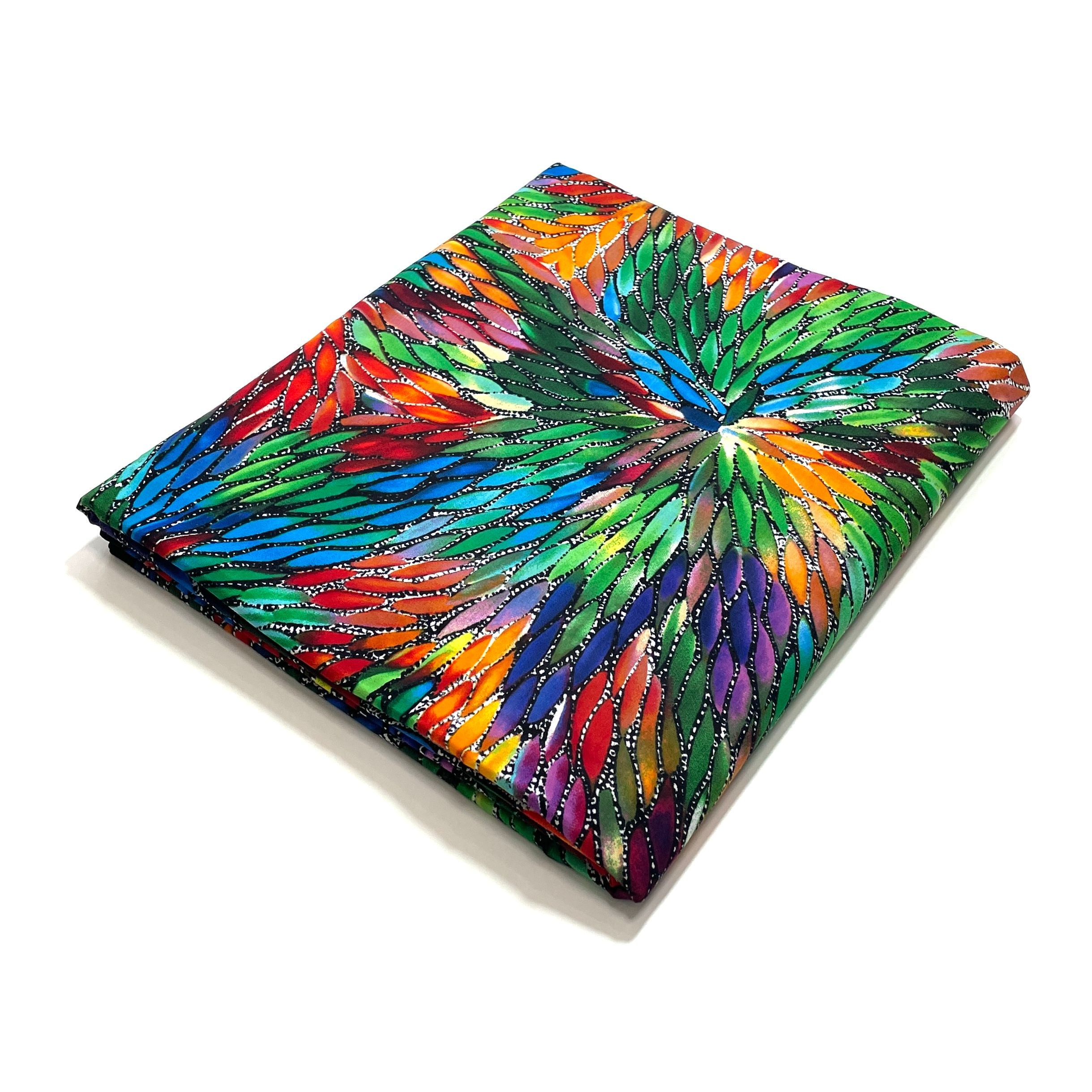 Wax Tissu Pagne Africain - Coupon 2 Yards 100% Coton - MULTI