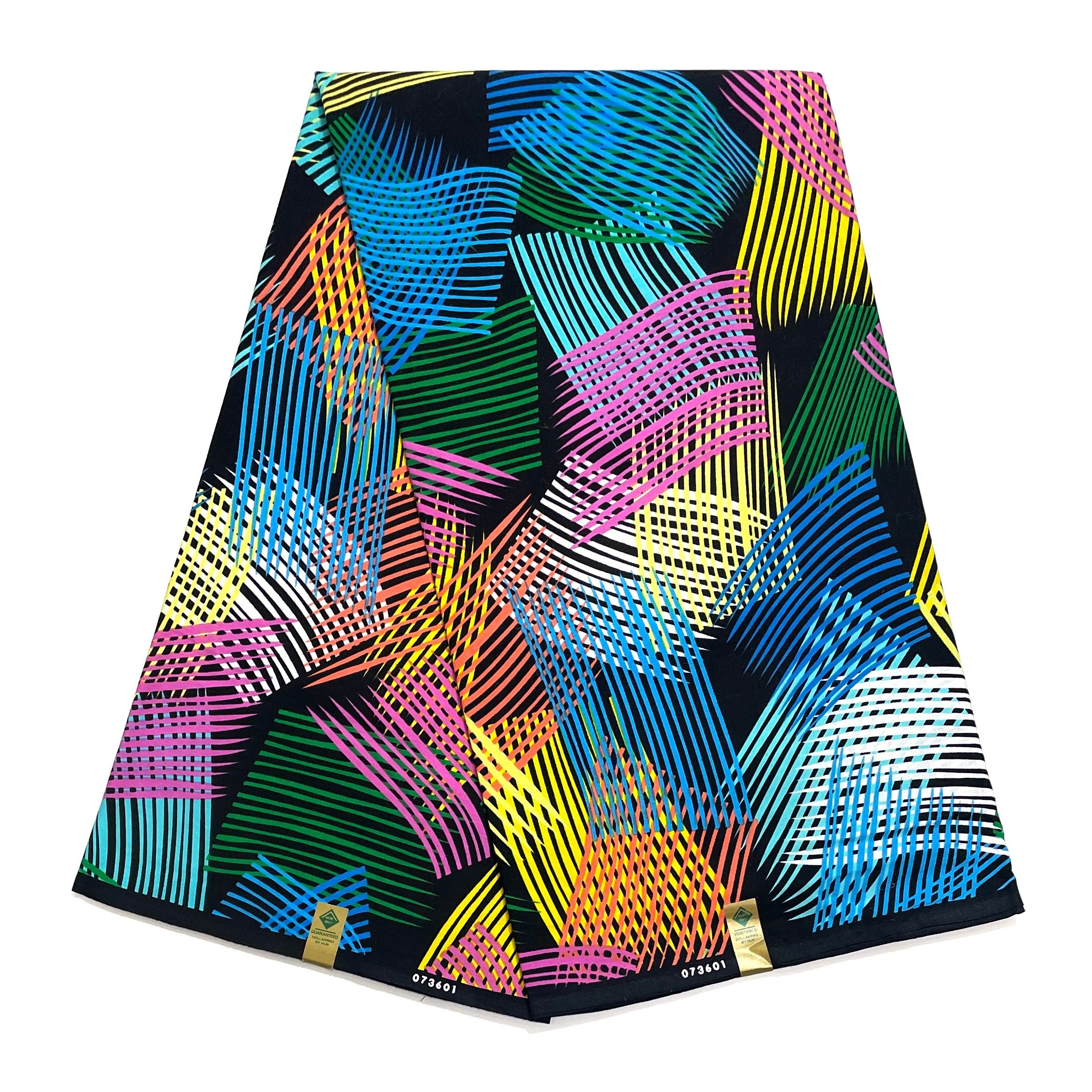 Wax Pagne Africain - Tissu 6 Yards 100% Coton - MULTI