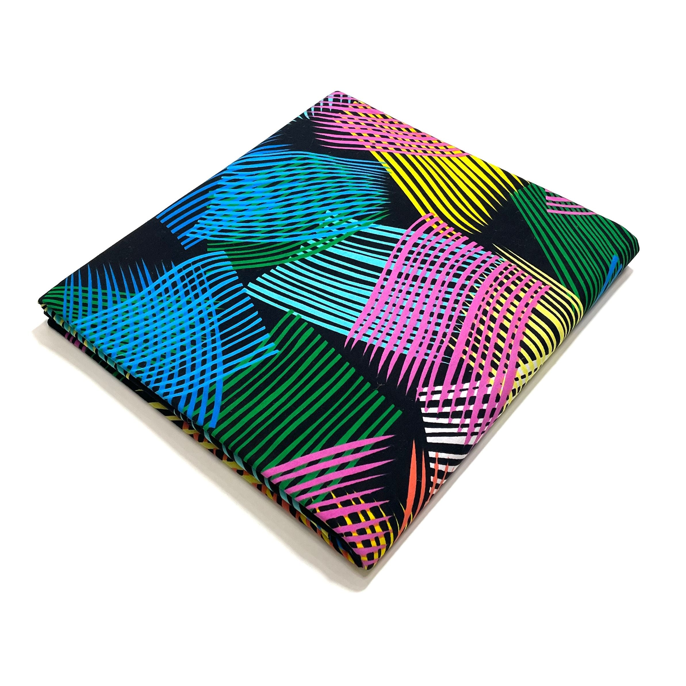 Wax Tissu Pagne Africain - Coupon 2 Yards 100% Coton - MULTI