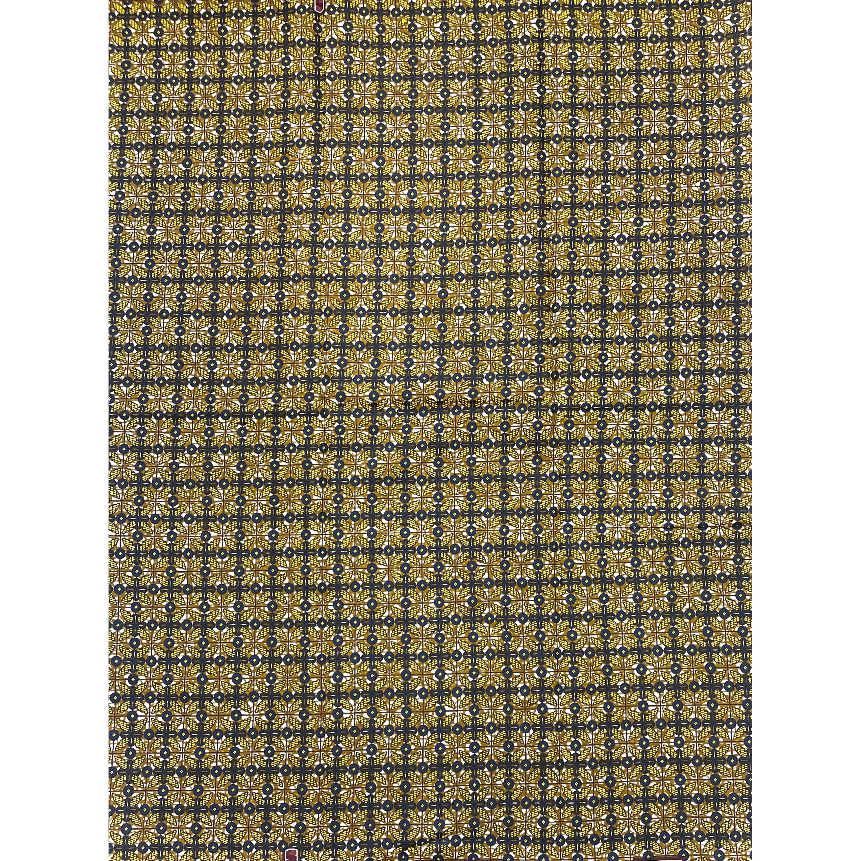 Tissu Pagne Africain - 6 Yards 100% Coton - SUPREME WAX - VERT / BLEU