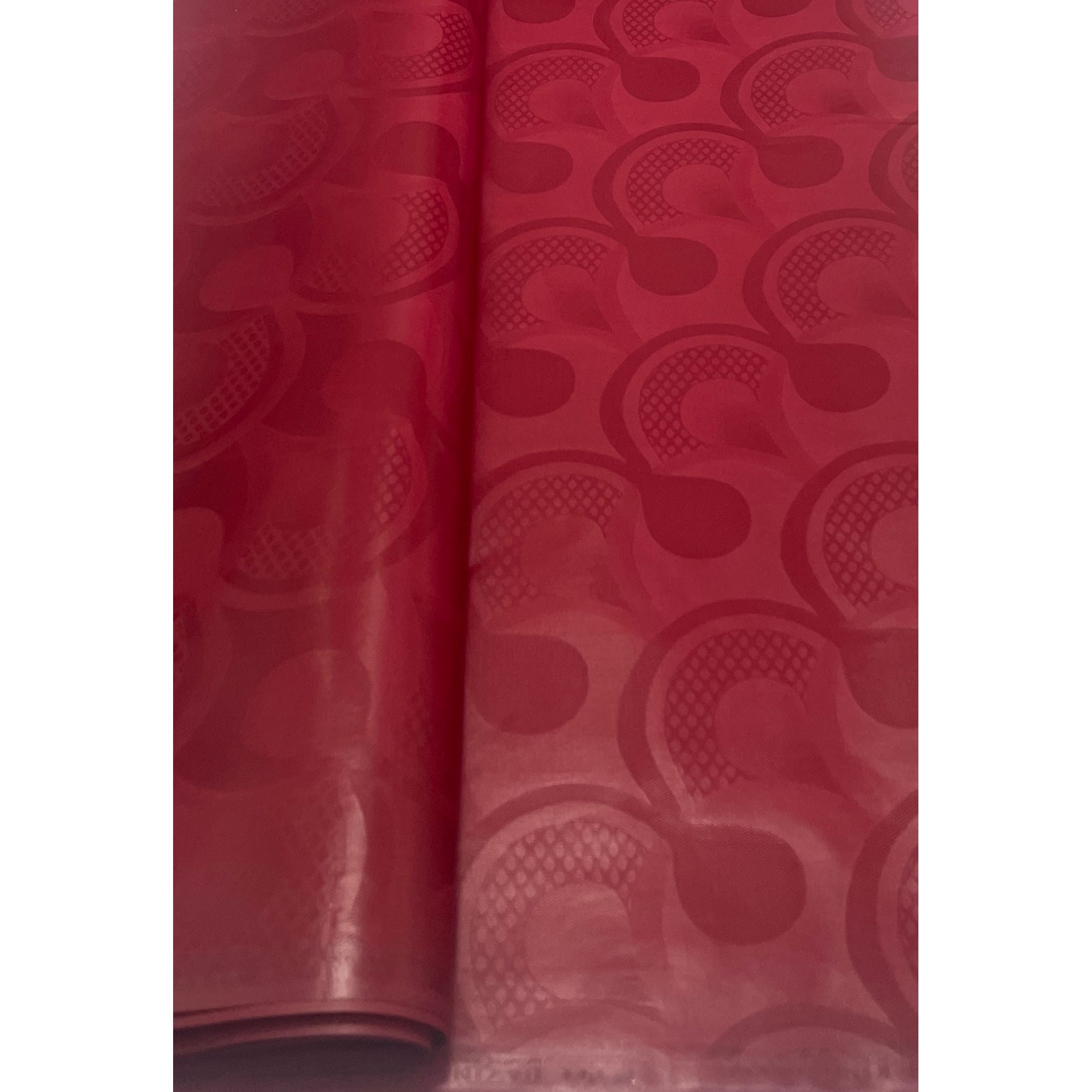 Bazin Riche Premium Parfumé - 100% coton - ROUGE BORDEAUX - Vendu au mètre - Largeur XL 160 cm