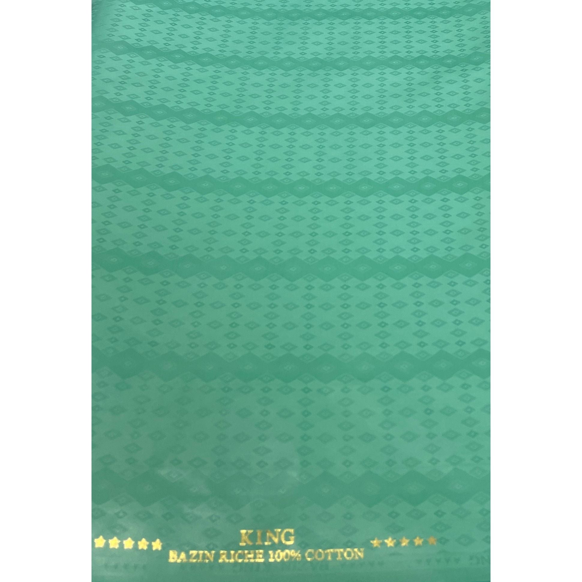 Bazin Riche Premium Parfumé - 100% coton - VERT D'EAU - Vendu au mètre - Largeur XL 160 cm