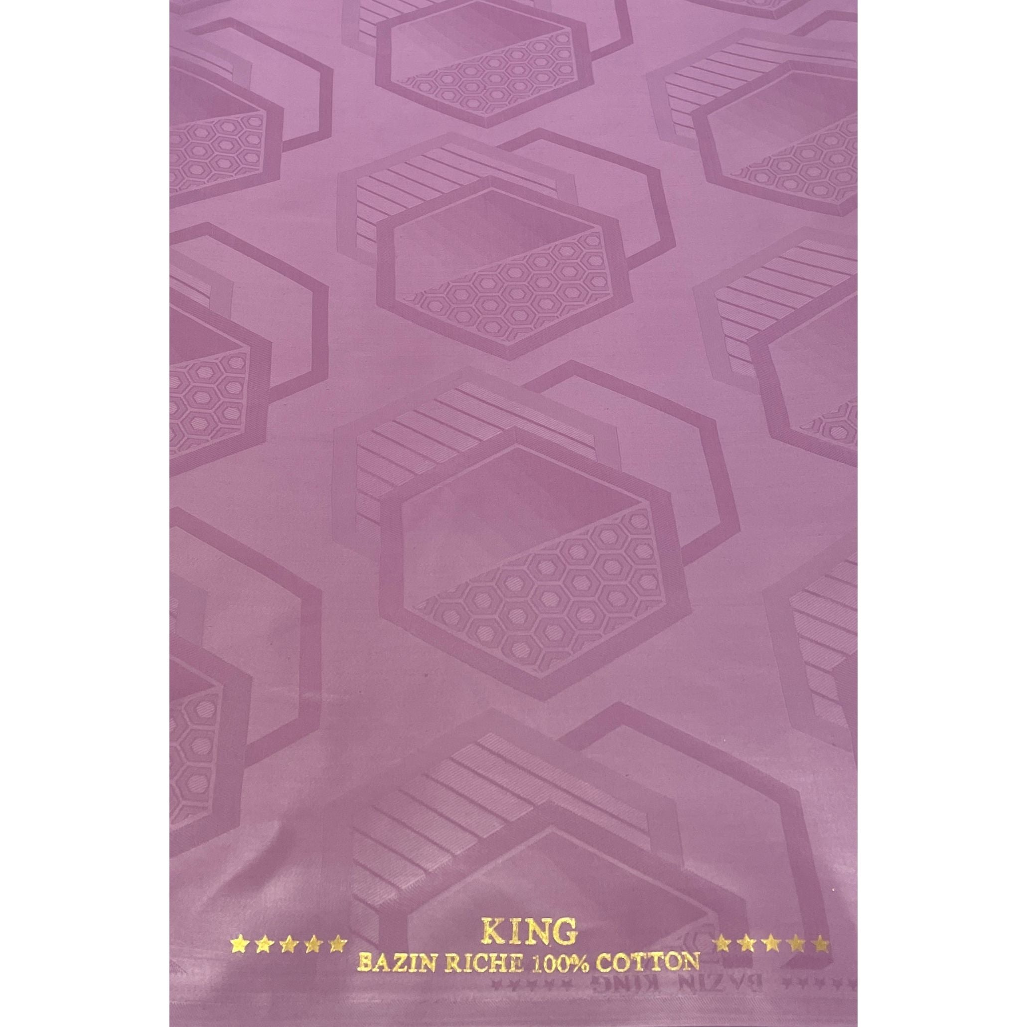 Bazin Riche Premium Parfumé - 100% coton - ROSE MAUVE - Vendu au mètre - Largeur XL 160 cm