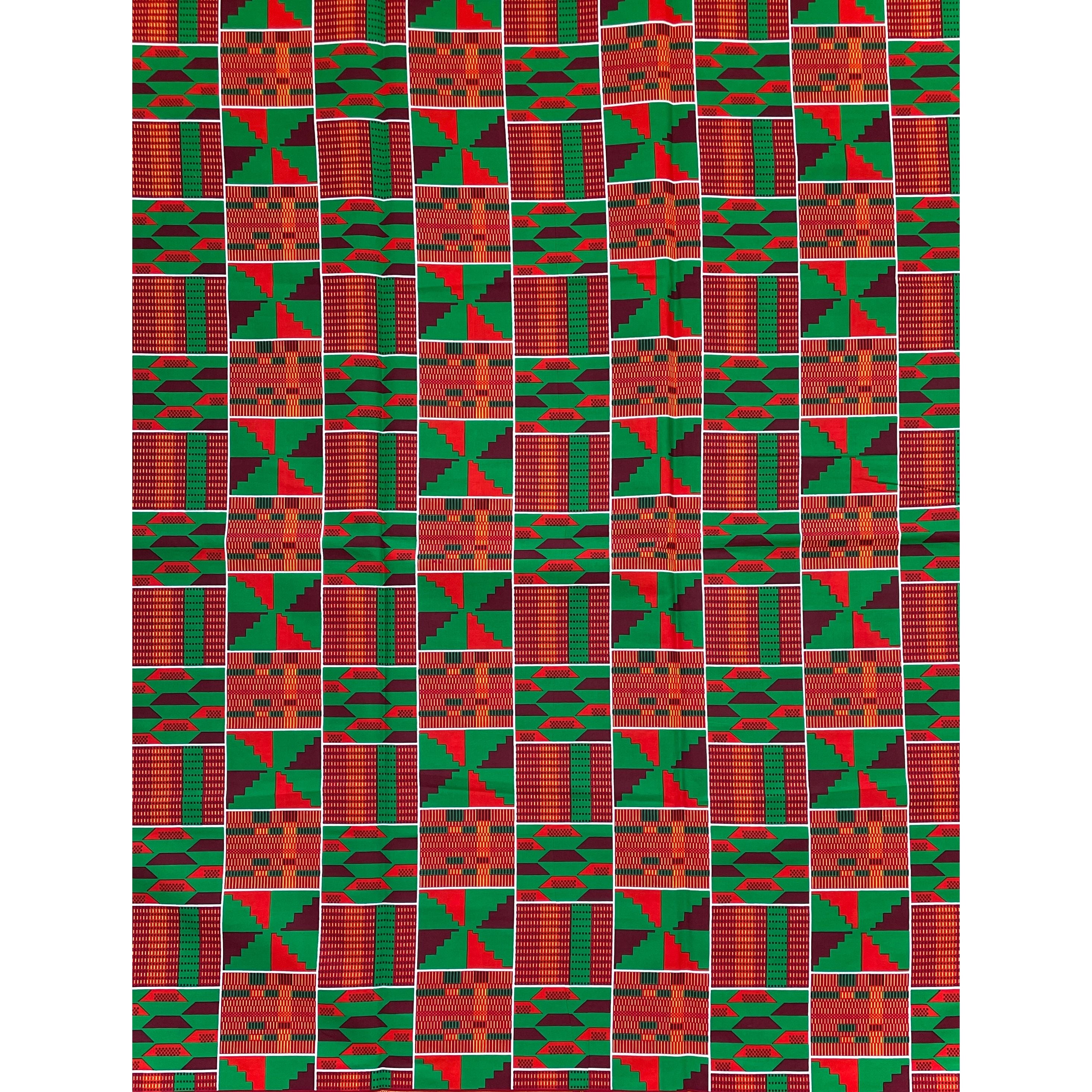Wax Pagne Africain - Tissu 6 Yards 100% Coton - KENTE Urban Chic