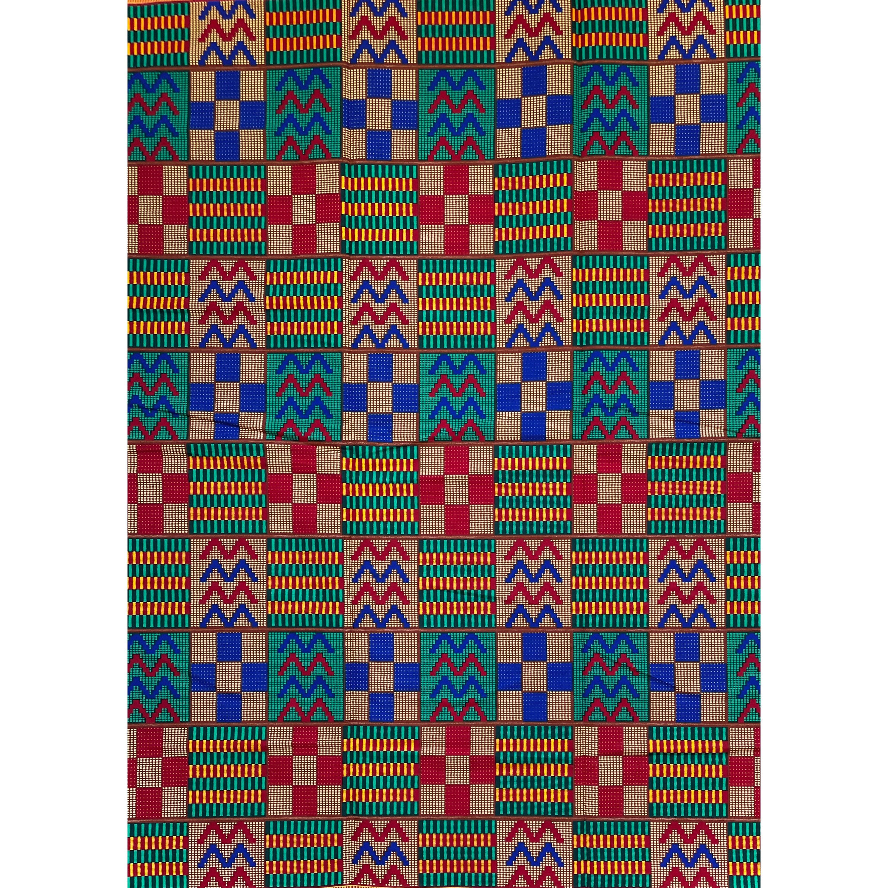 Wax Pagne Africain - Tissu 6 Yards 100% Coton - KENTE Prestige