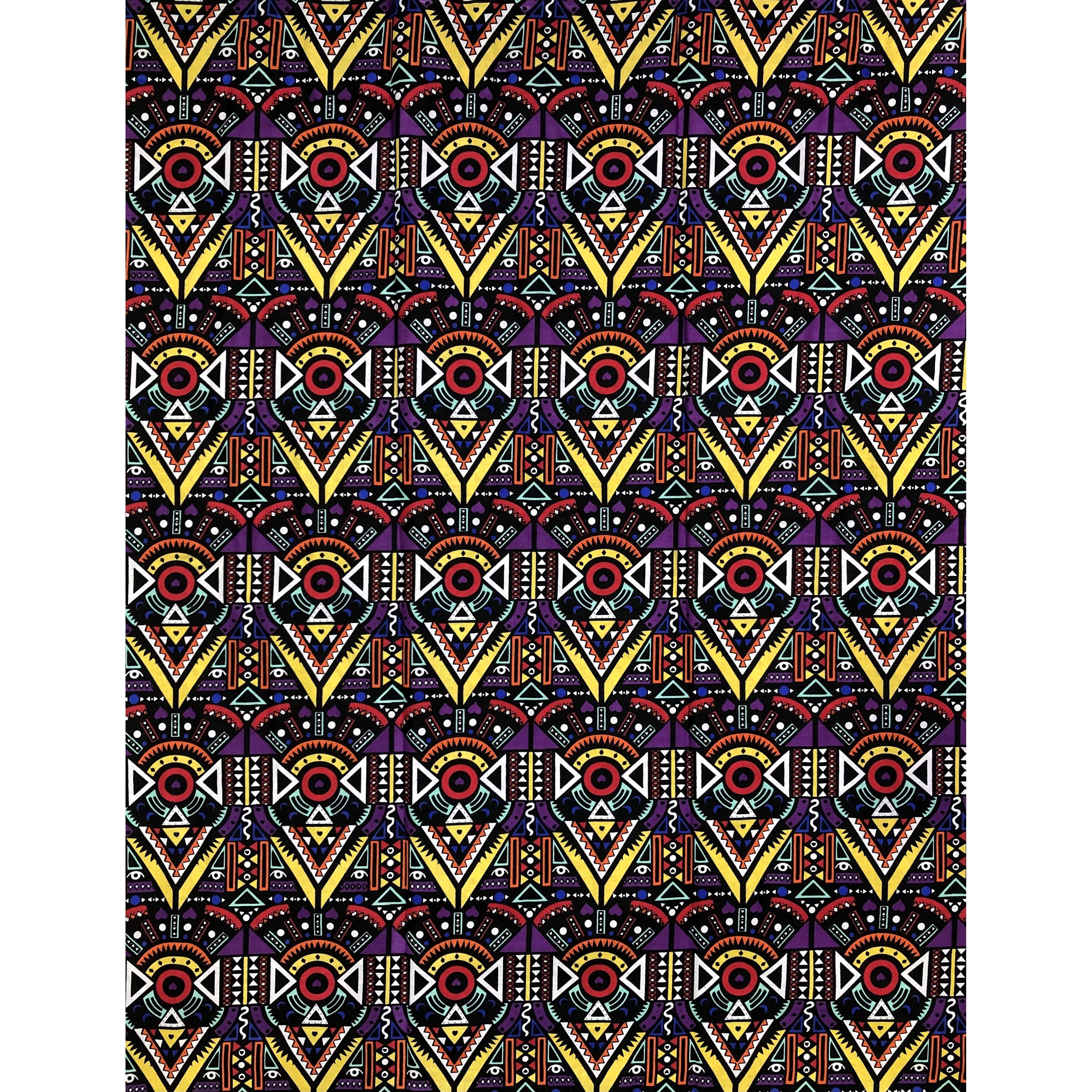 Wax Tissu Coupon 2 Yards - Pagne Africain 100% Coton - BOGOLAN