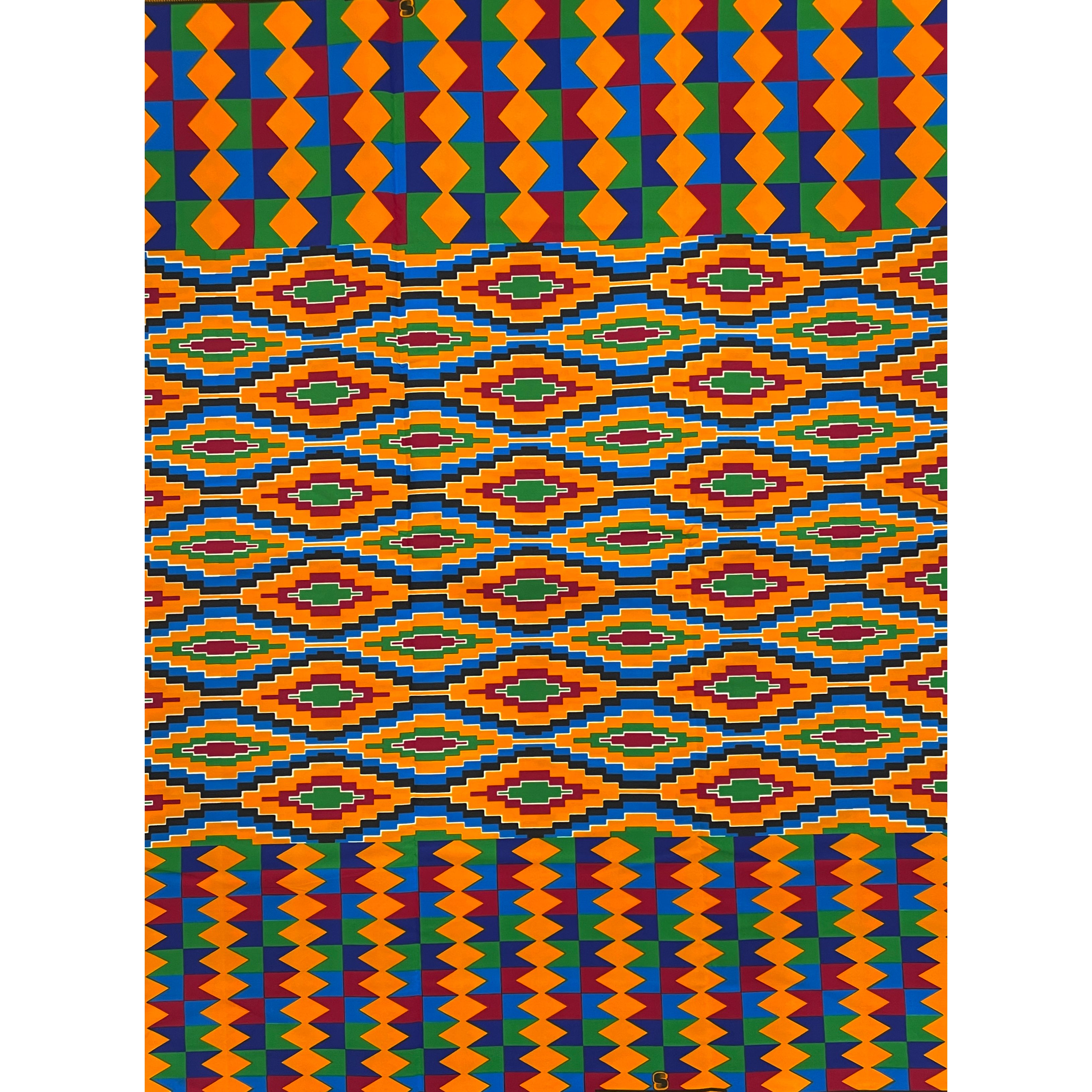 Tissu Wax Pagne Africain - 6 Yards Coton - SUPREME KENTE/KINTA/KITA