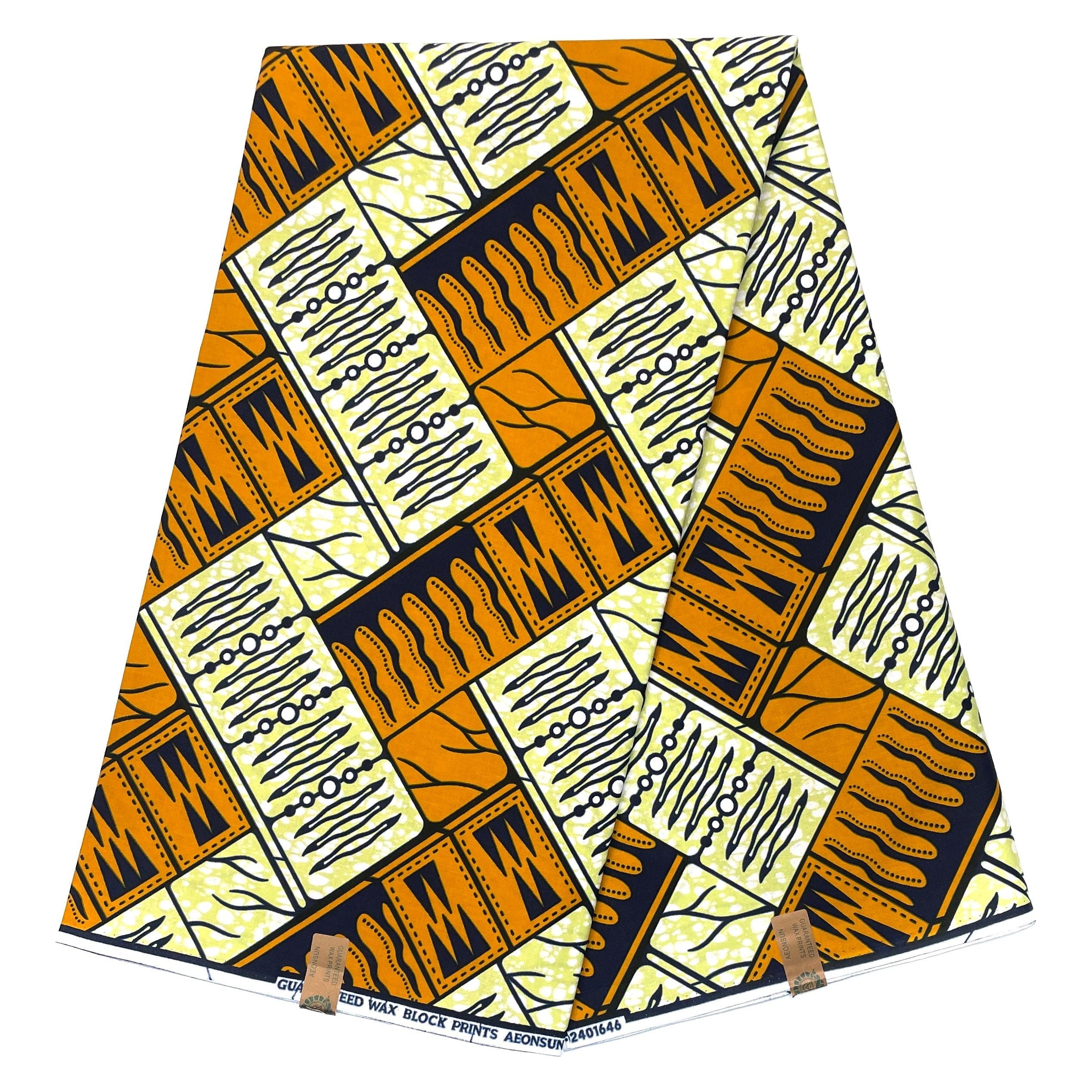 Wax Pagne Africain - Tissu 6 Yards 100% Coton - MULTI