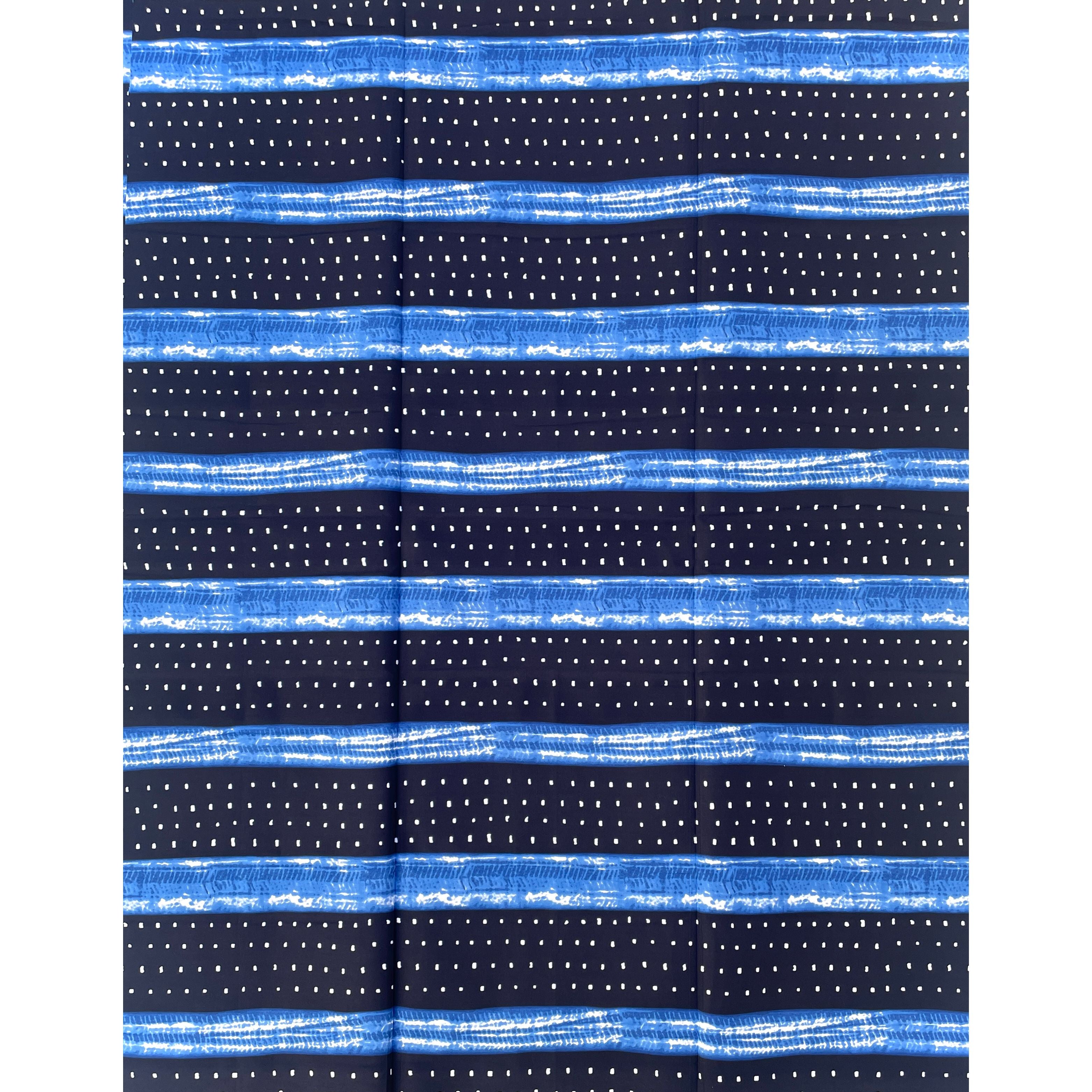 Wax Pagne Africain - Tissu 6 Yards 100% Coton - BOGOLAN BLEU