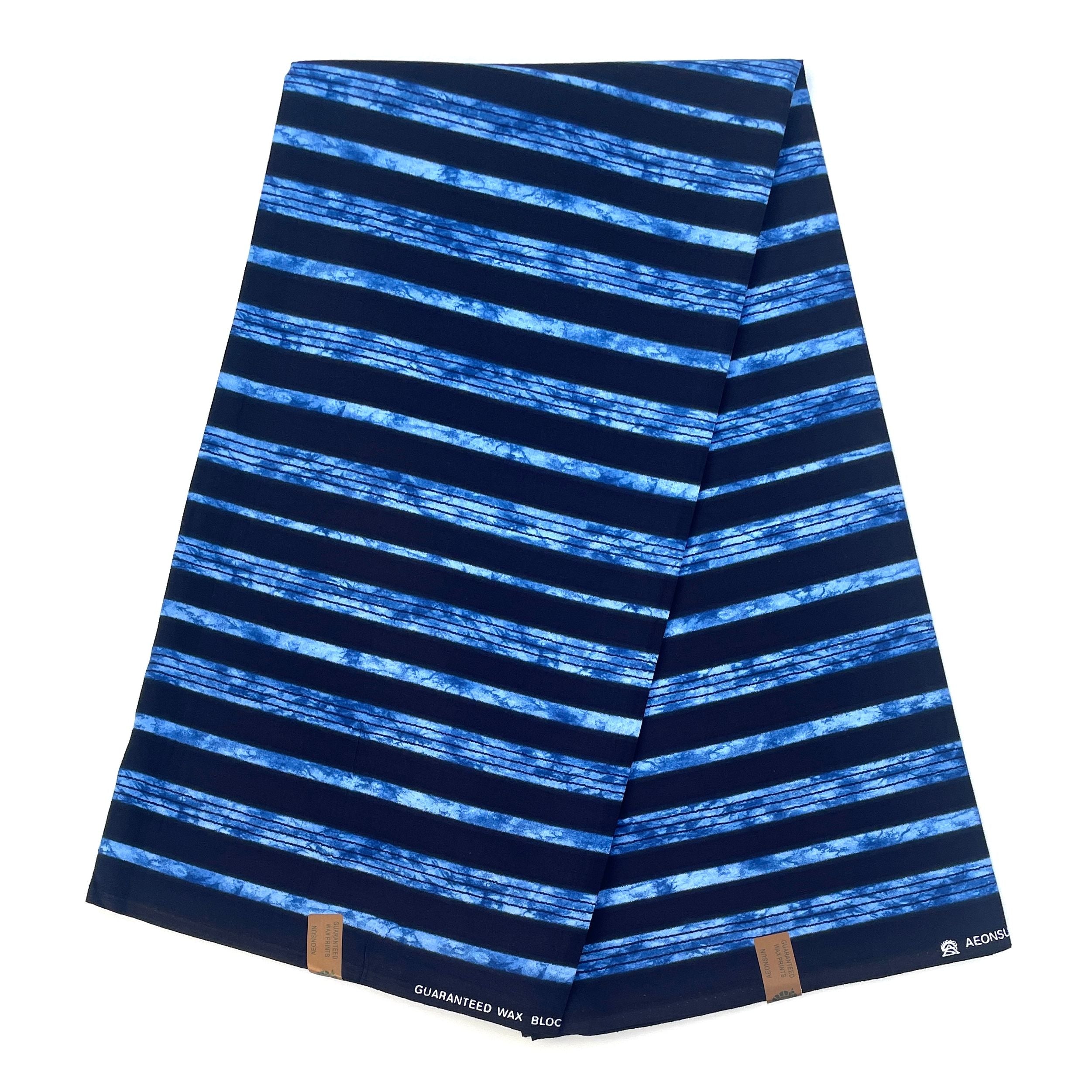 Wax Pagne Africain - Tissu 6 Yards 100% Coton - BOGOLAN BLEU