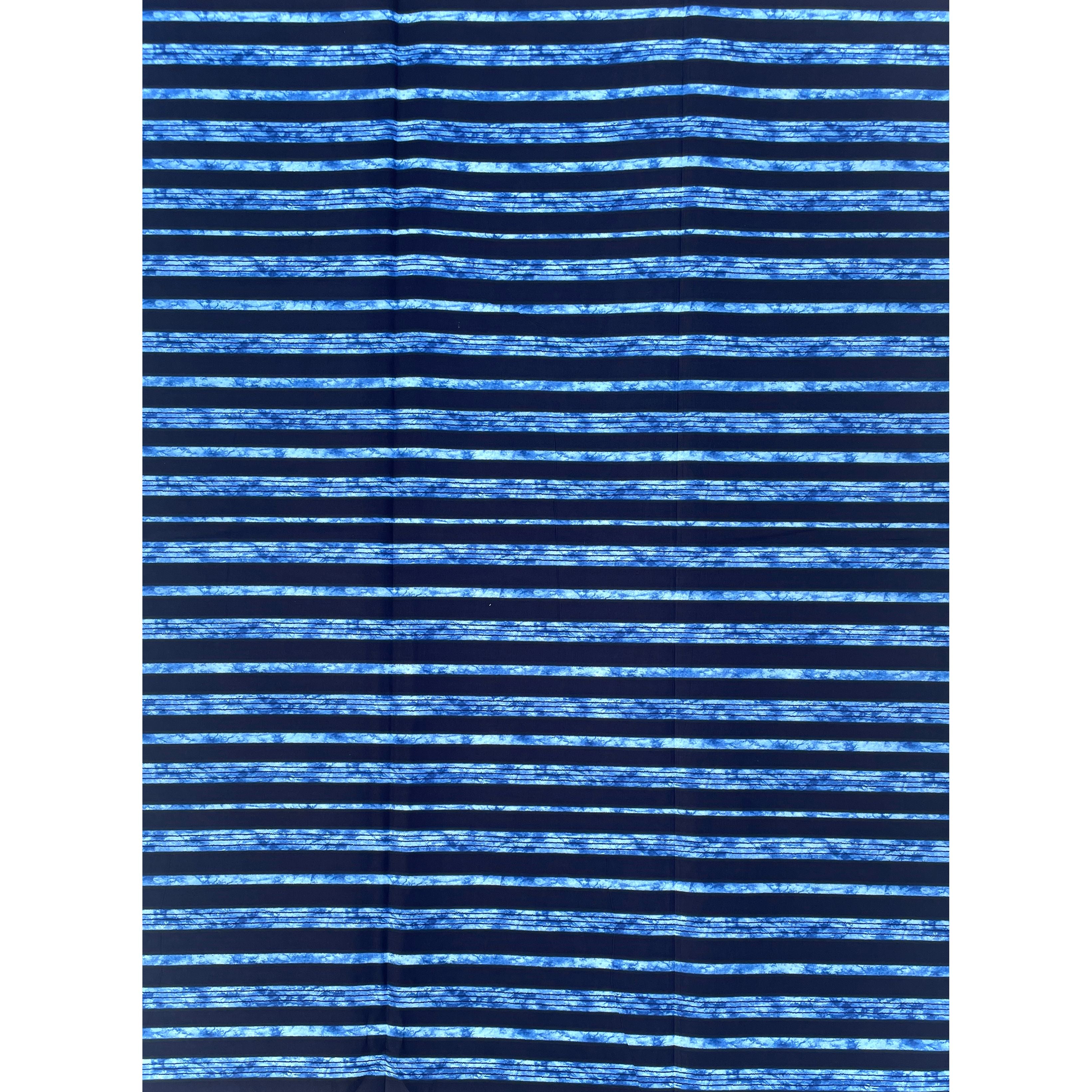 Wax Pagne Africain - Tissu 6 Yards 100% Coton - BOGOLAN BLEU