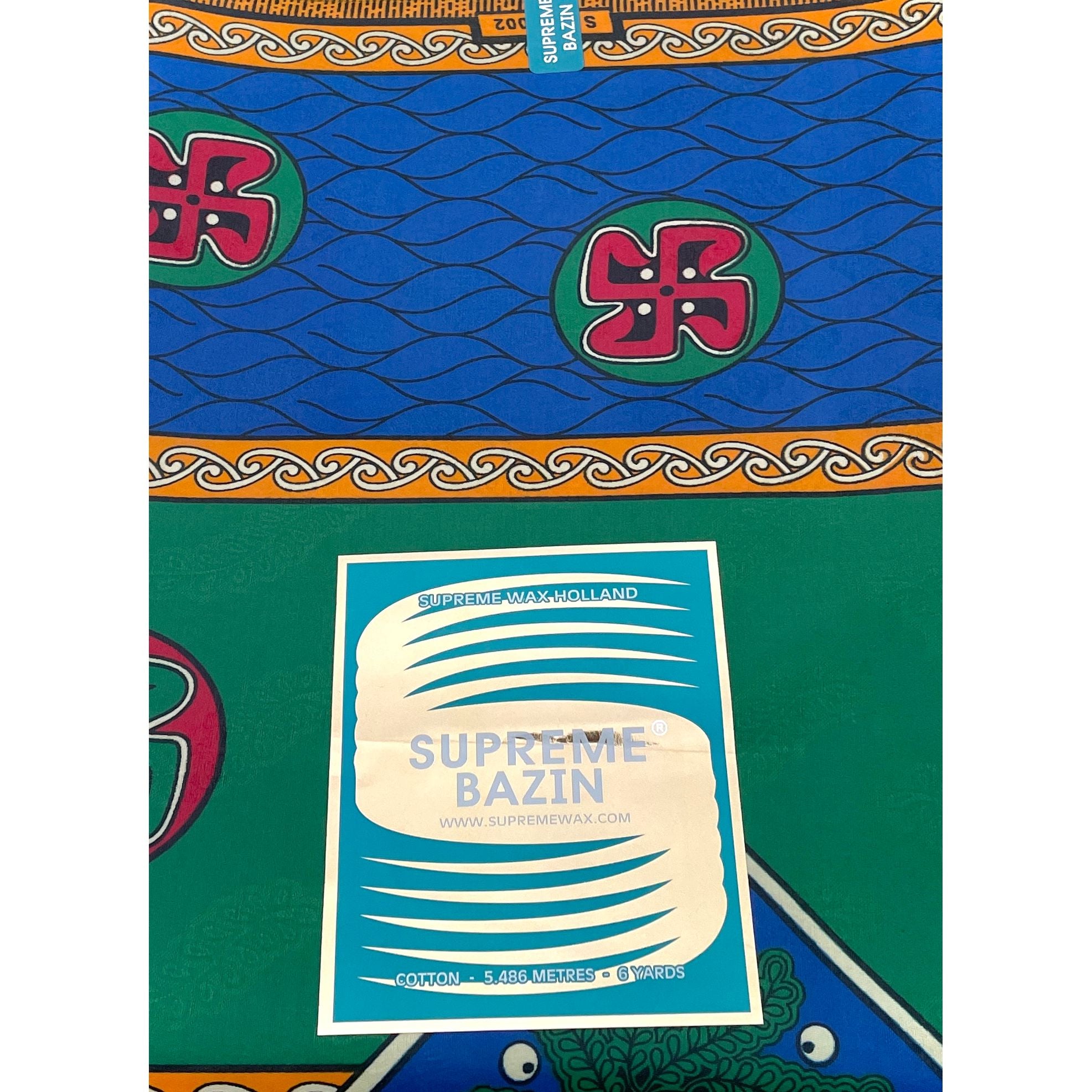 Supreme Bazin Wax VERT / BLEU