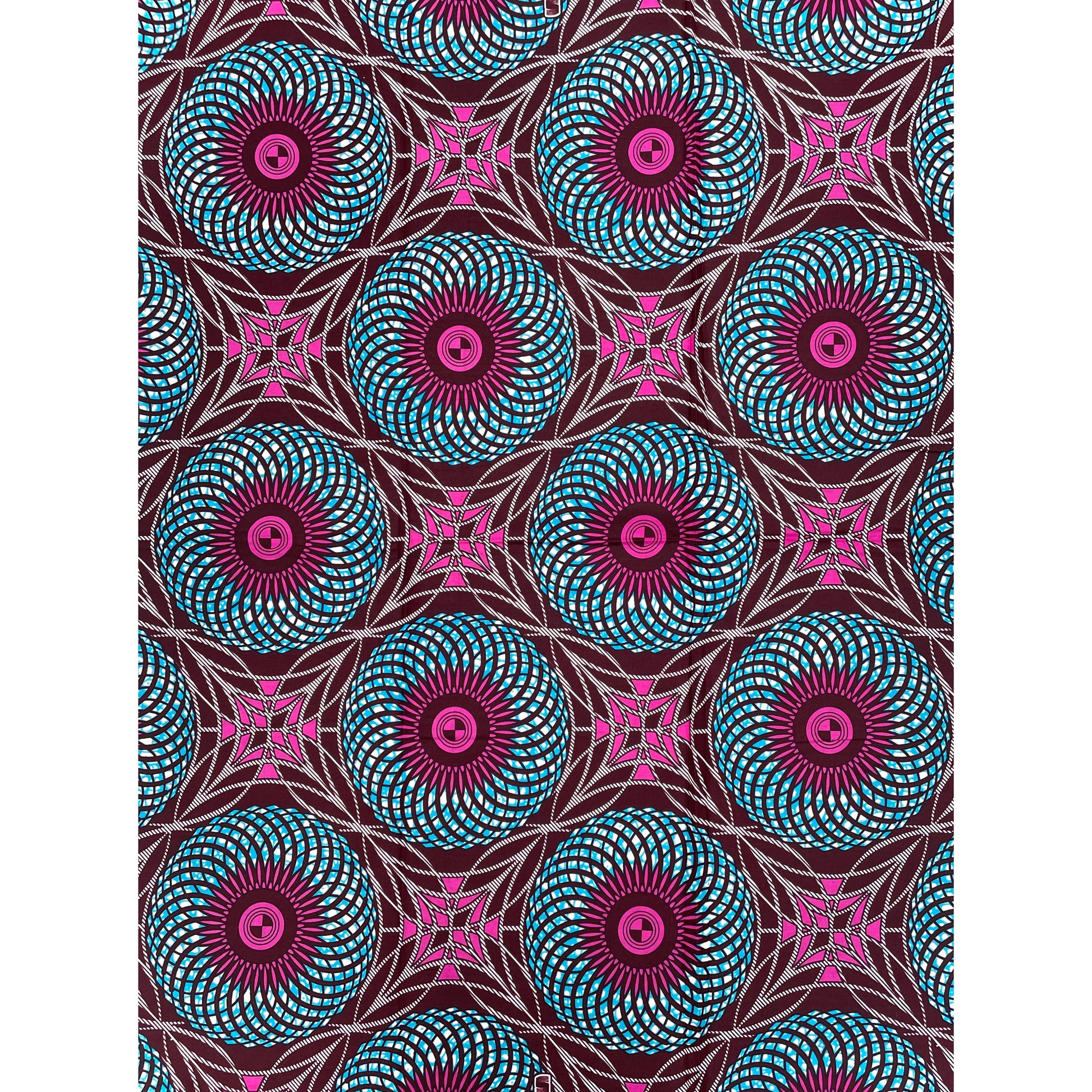 Tissu Pagne Africain SUPREME WAX - VIOLET / BLEU