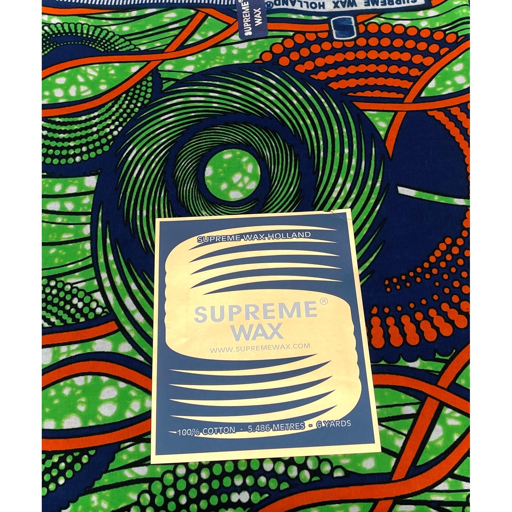 Tissu Pagne Africain  VERT / BLEU