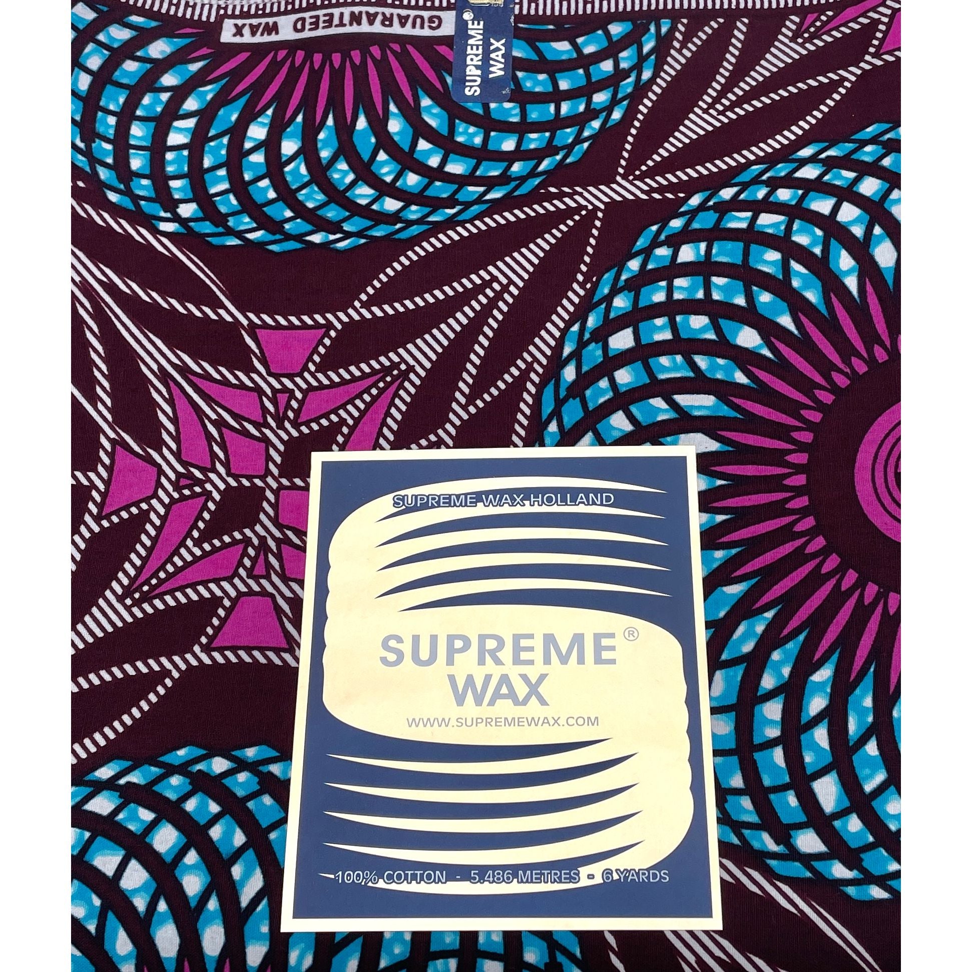 Tissu Pagne Africain VIOLET / BLEU