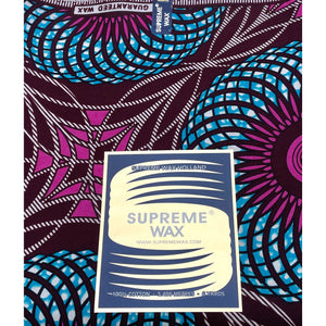 Tissu Pagne Africain VIOLET / BLEU