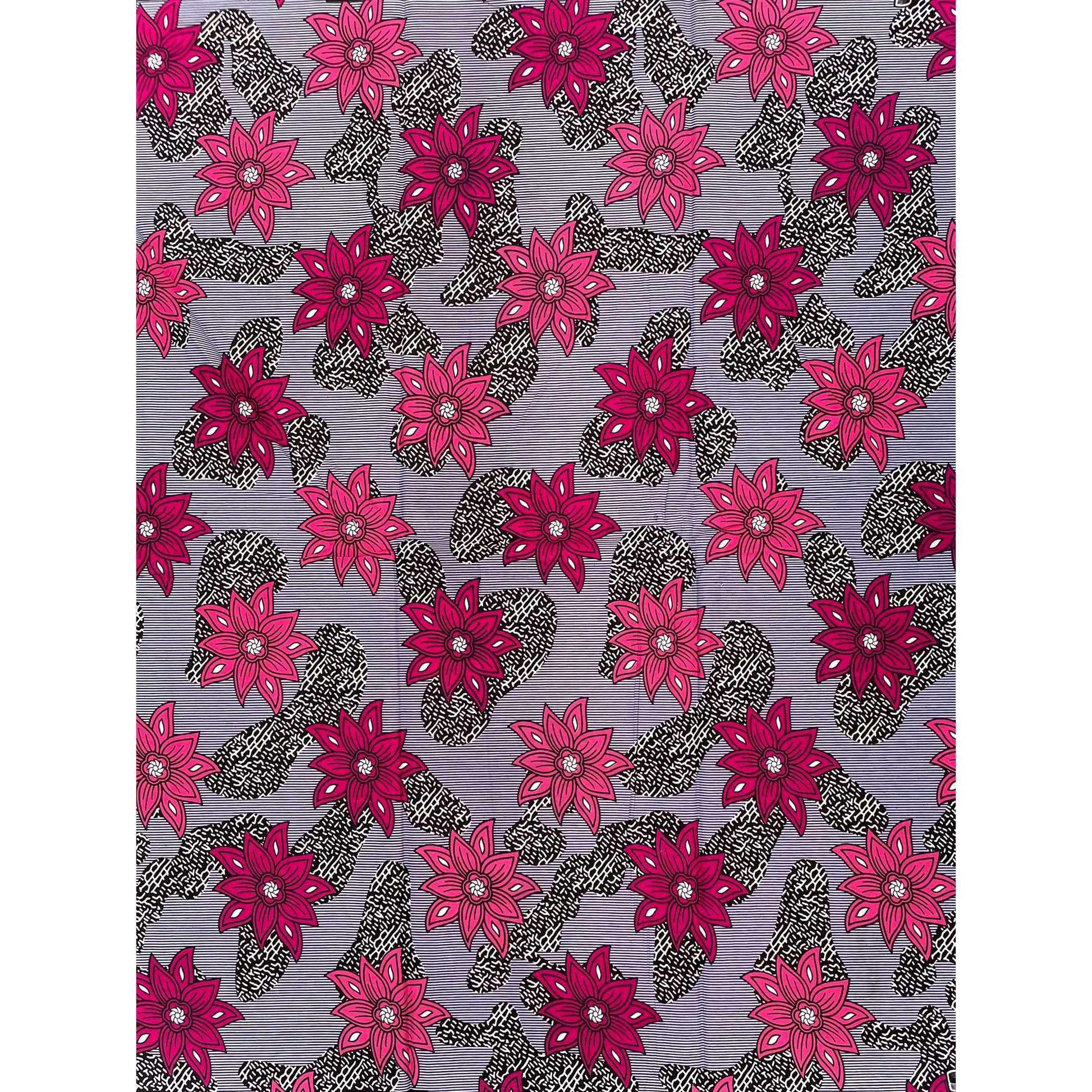 Tissu Pagne Africain VIOLET / ROSE