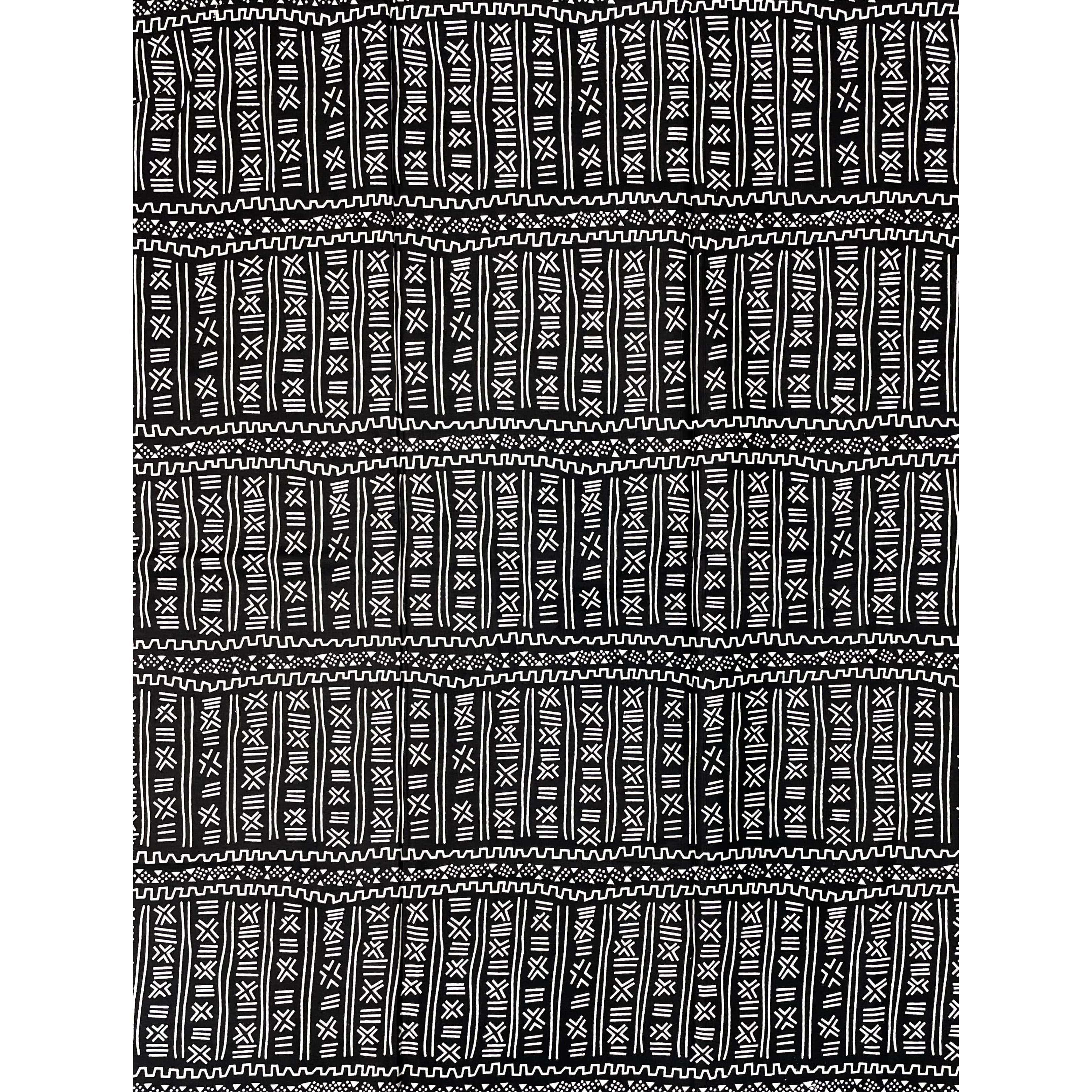 Tissu africain bogolan noir