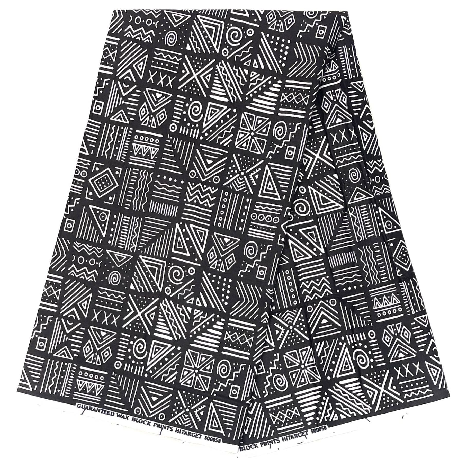 Tissu bogolan Mali noir - 100% coton