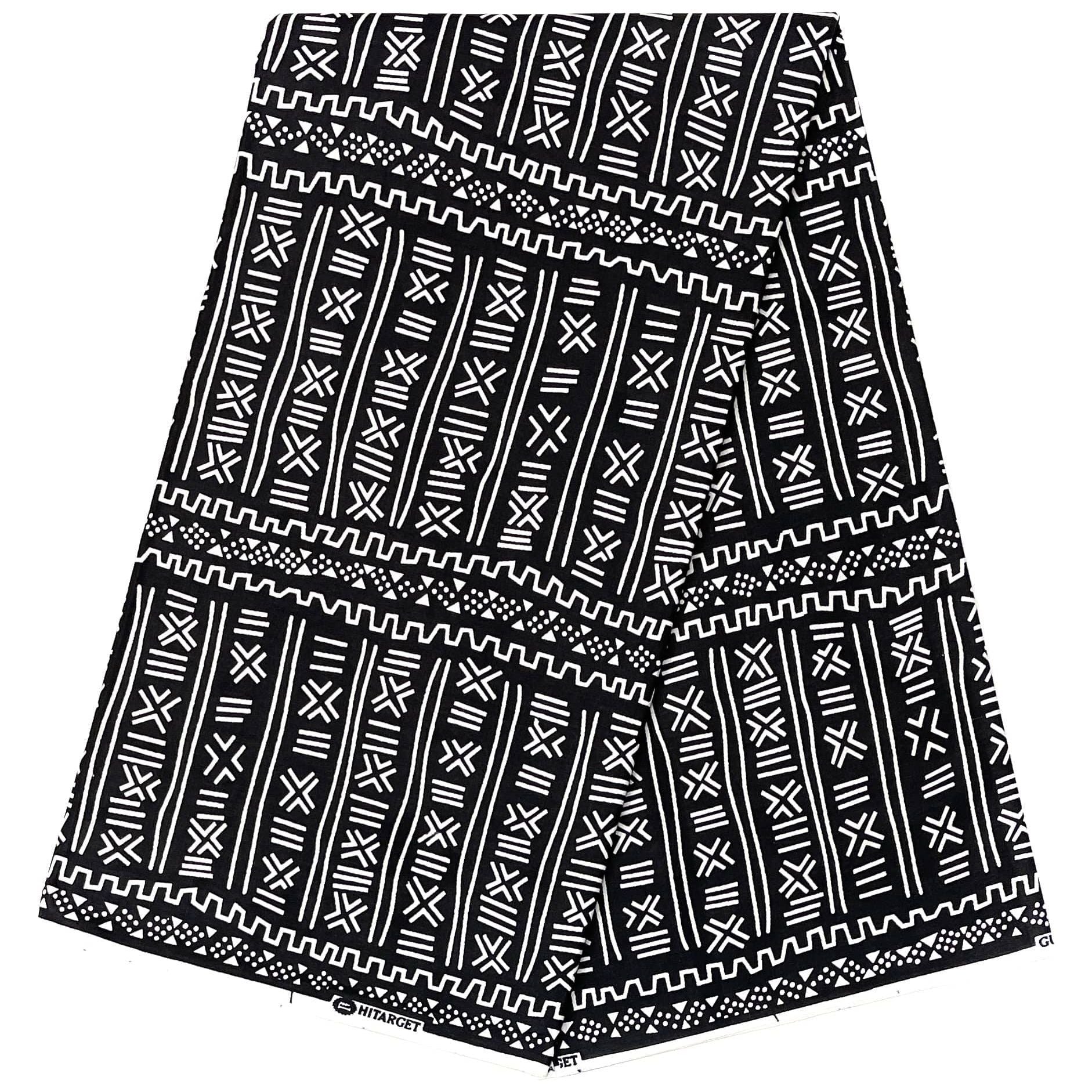 Tissu bogolan noir - 100% coton