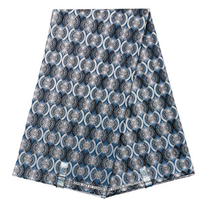 Wax Africain Gris Argenté Pailleté 6 Yards