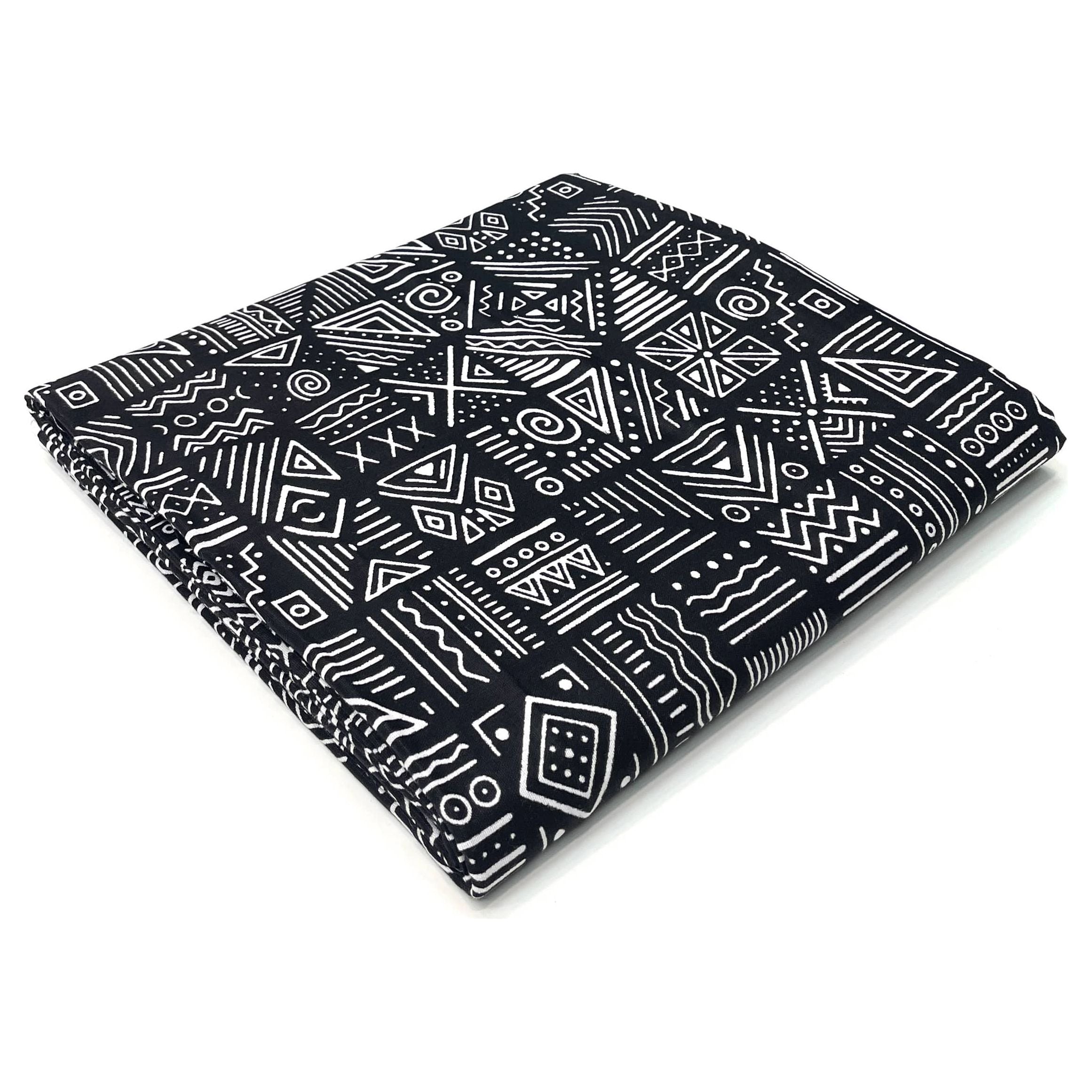 Wax Africain Noir Blanc 2 Yards