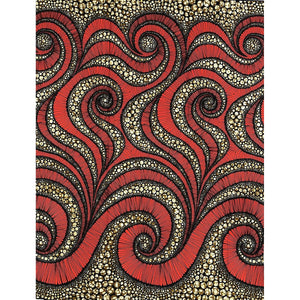 Wax Africain Rouge Marron 