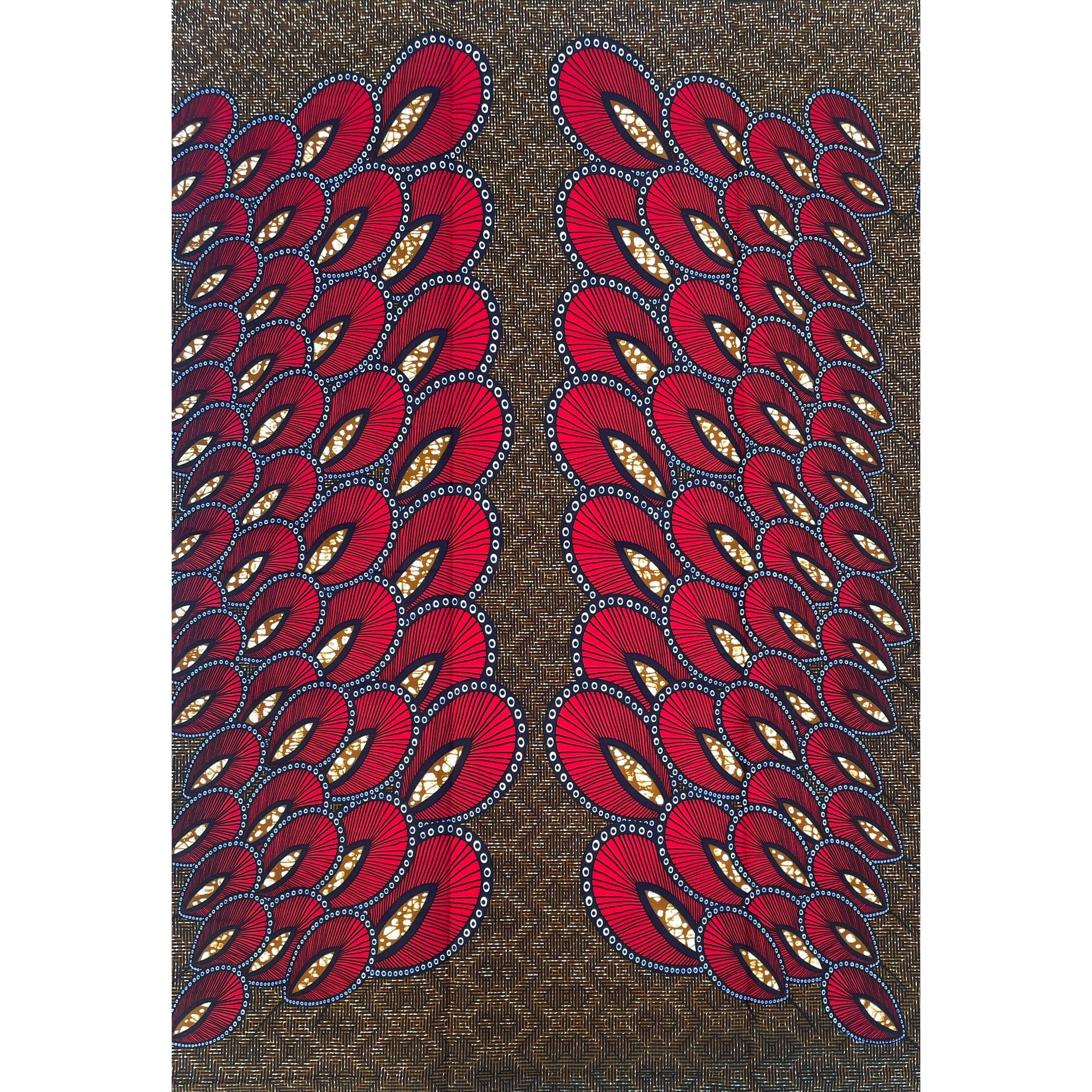 Wax Africain Rouge Tissu 100 % Coton