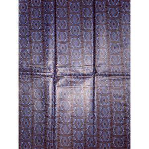 Wax Africain Satiné Marron Bleu  UNIWAX