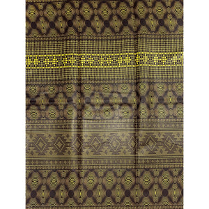 Wax Africain Satiné Marron Jaune Clair