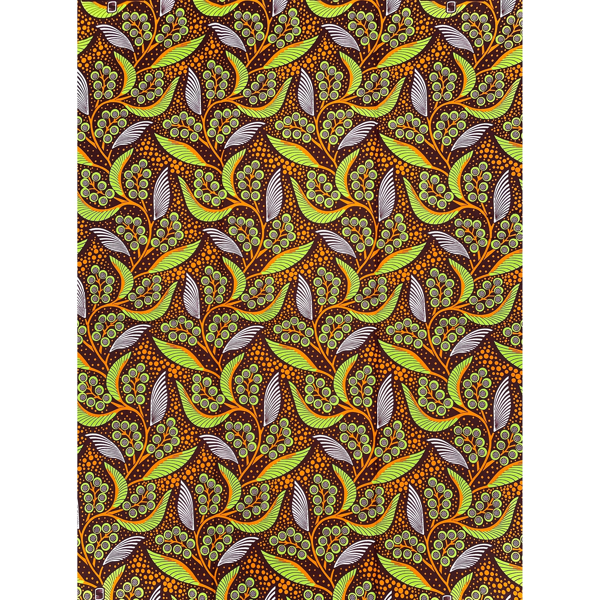 Wax Africain Vert Marron