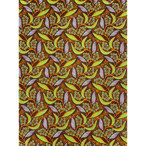 Wax Africain Vert Marron