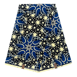 Wax Bleu et Beige Clair 100% Coton