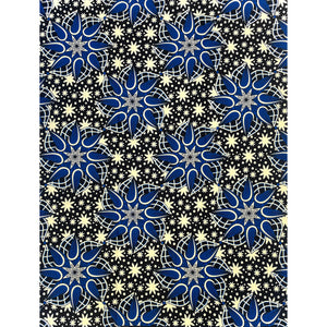 Wax Bleu et Beige Clair 100% Coton Coupon 2 Yards