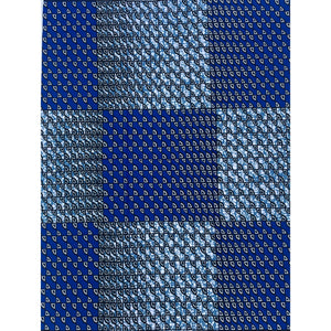 Wax Bleu et Écru 100% Coton Coupon 2 Yards Premium