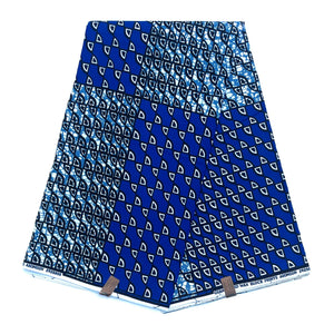 Wax Bleu et Écru 100% Coton Premium