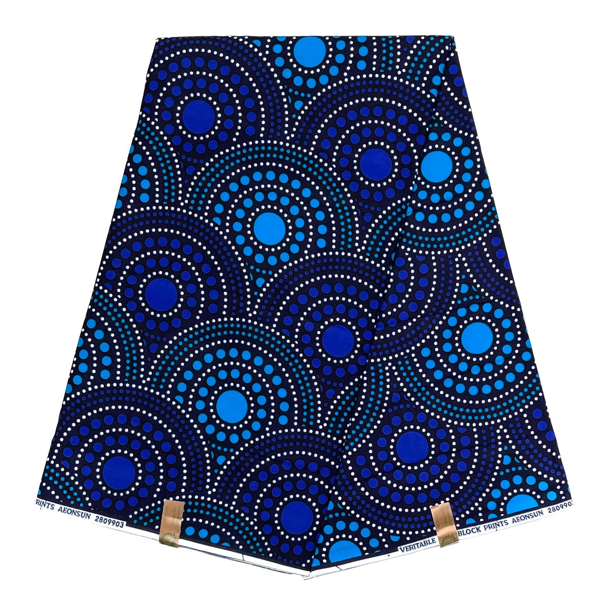 Wax Pagne Africain - Tissu 6 Yards 100% Coton - BLEU