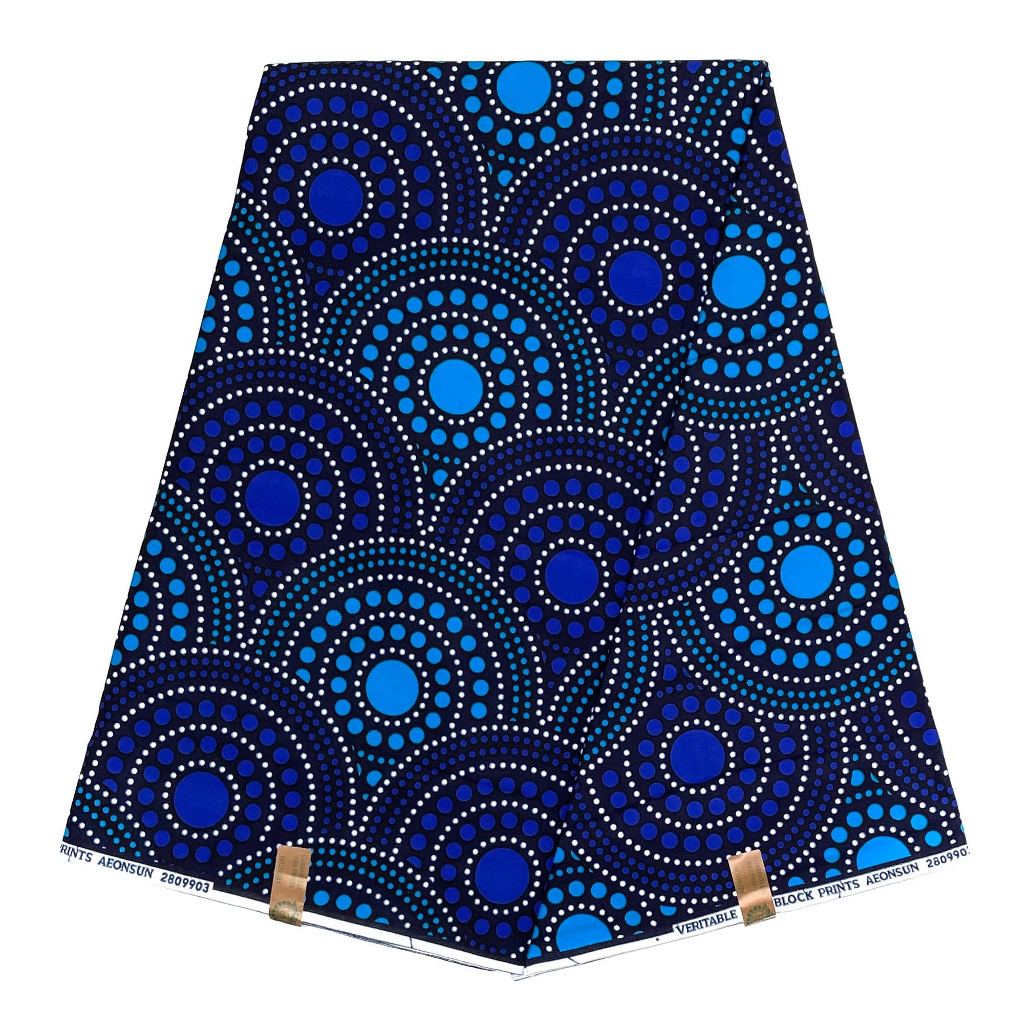 Wax Pagne Africain - Tissu 6 Yards 100% Coton - BLEU