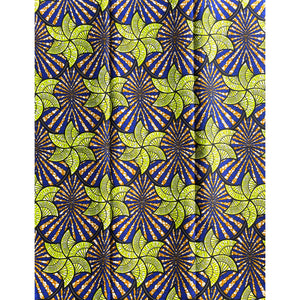 Wax Pagne Africain BLEU / VERT