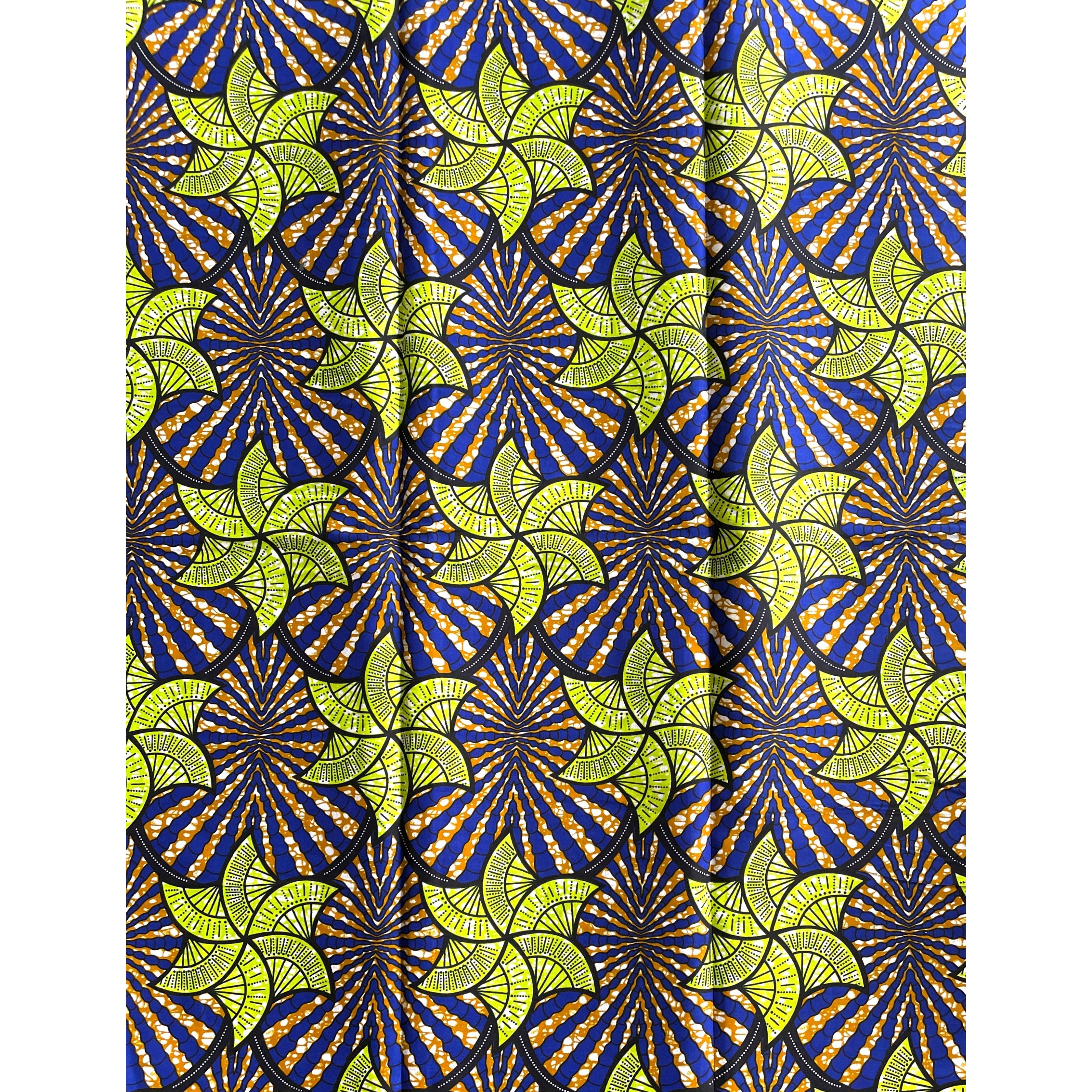 Wax Pagne Africain BLEU / VERT