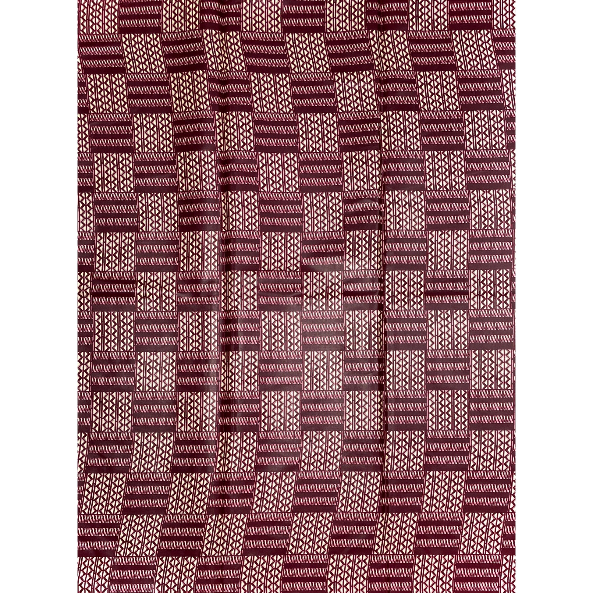 Wax Pagne Africain  BORDEAUX / BEIGE